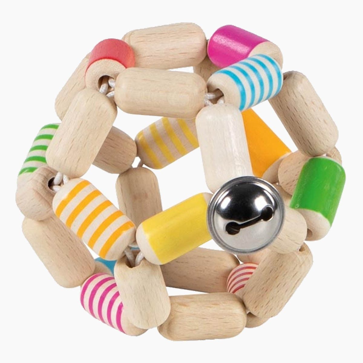 goki Greifling Greifling Elastik Ball gestreift (packung, 1-tlg., set), mit einer traditionell eher femininen Farbgebung.