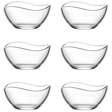 LAV Schale Glasschalen 6 teilig 215 ml Vira Schalen Dessertschale Vorspeise Glas, Glas, (6-tlg), Spülmaschinenfest