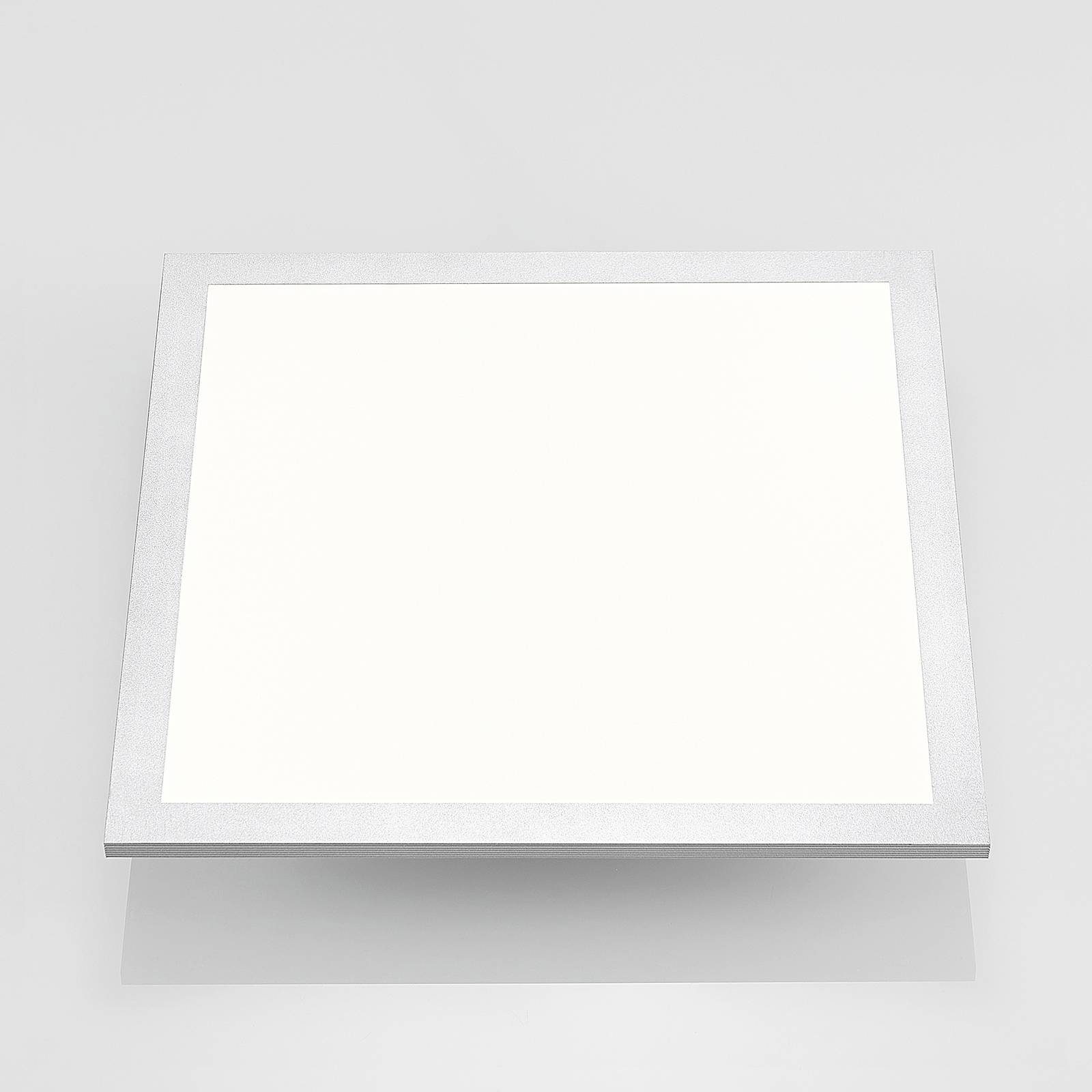 Lindby LED Panel Zemmi, flammig, verbaut, dimmbar, Modern, universalweiß, 1 silber, weiß, Aluminium, Kunststoff, fest inkl. LED-Leuchtmittel