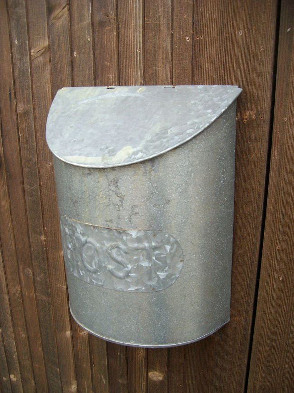 (1-St) verzinkt Briefkasten Deko-Impression Postkasten grau Dekorativer, Briefkasten praktischer Eisen