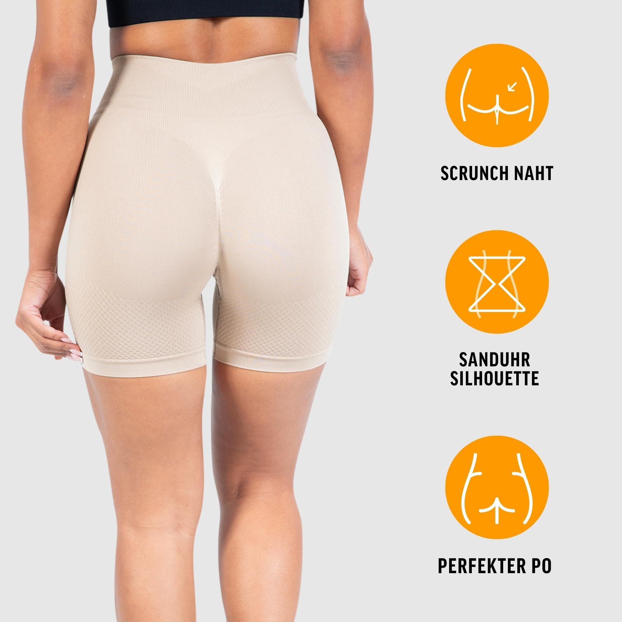 Smilodox Shorts Amaze Scrunch, Blickdichte Radlerhose mit Unsichtbarer Scru günstig online kaufen