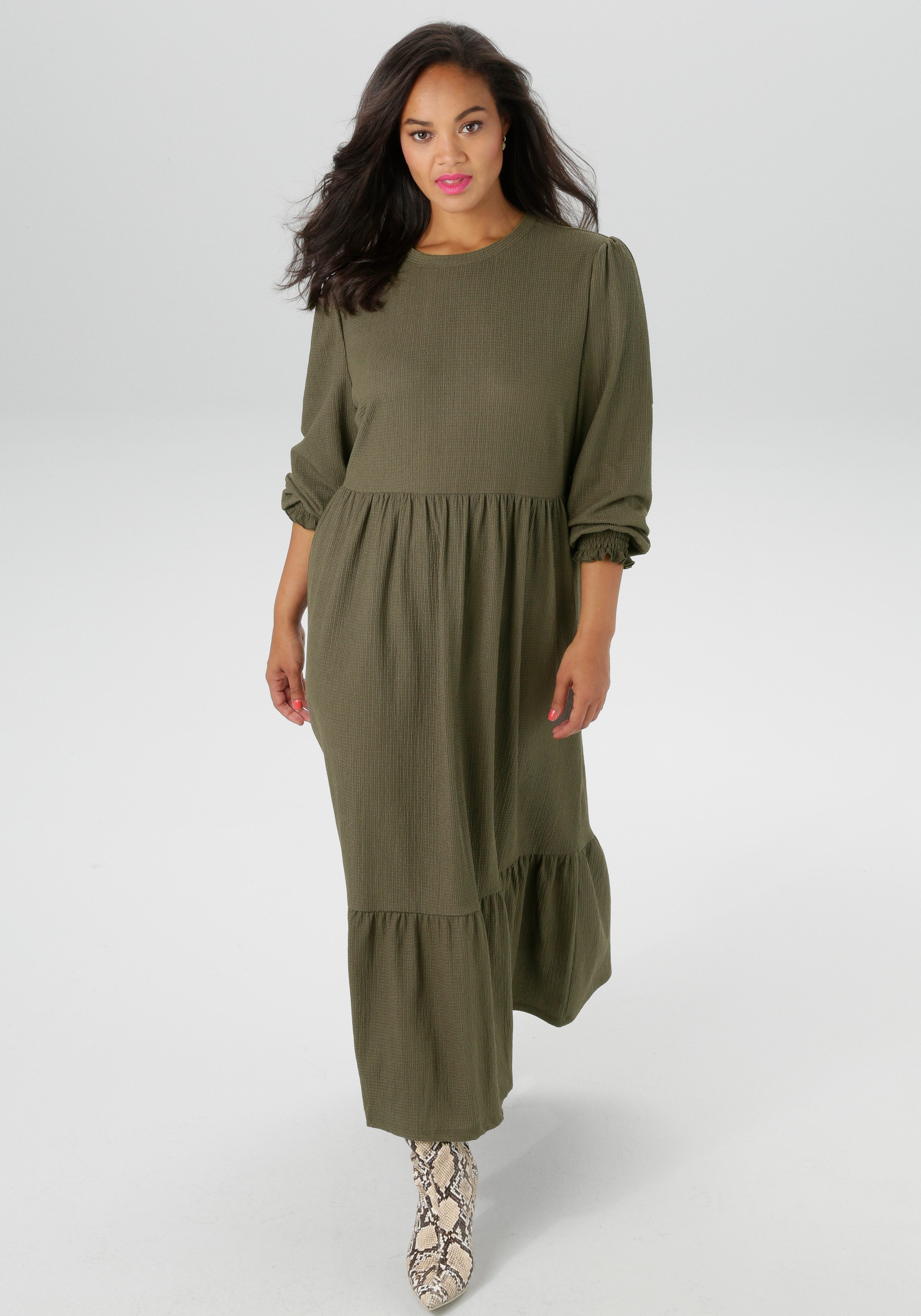 Aniston PLUS Jerseykleid in trendiger Farbpalette günstig online kaufen