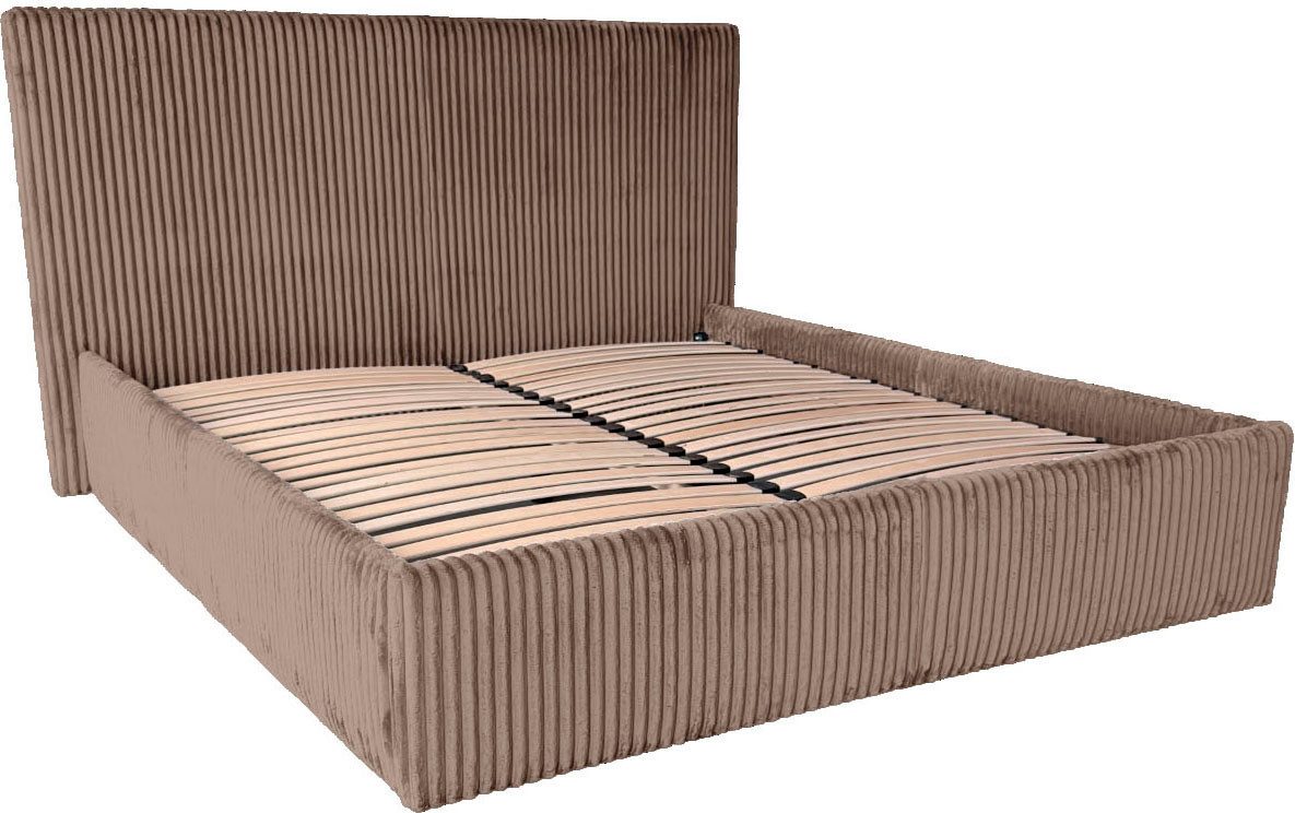 OTTO home Polsterbett AVVRA wahlweise mit Lattenrost und King-Matratze H3 (28cm), mit flauschigen Breitcord-Bezug, Liegefläche 180x200cm – Bild 5 von 5