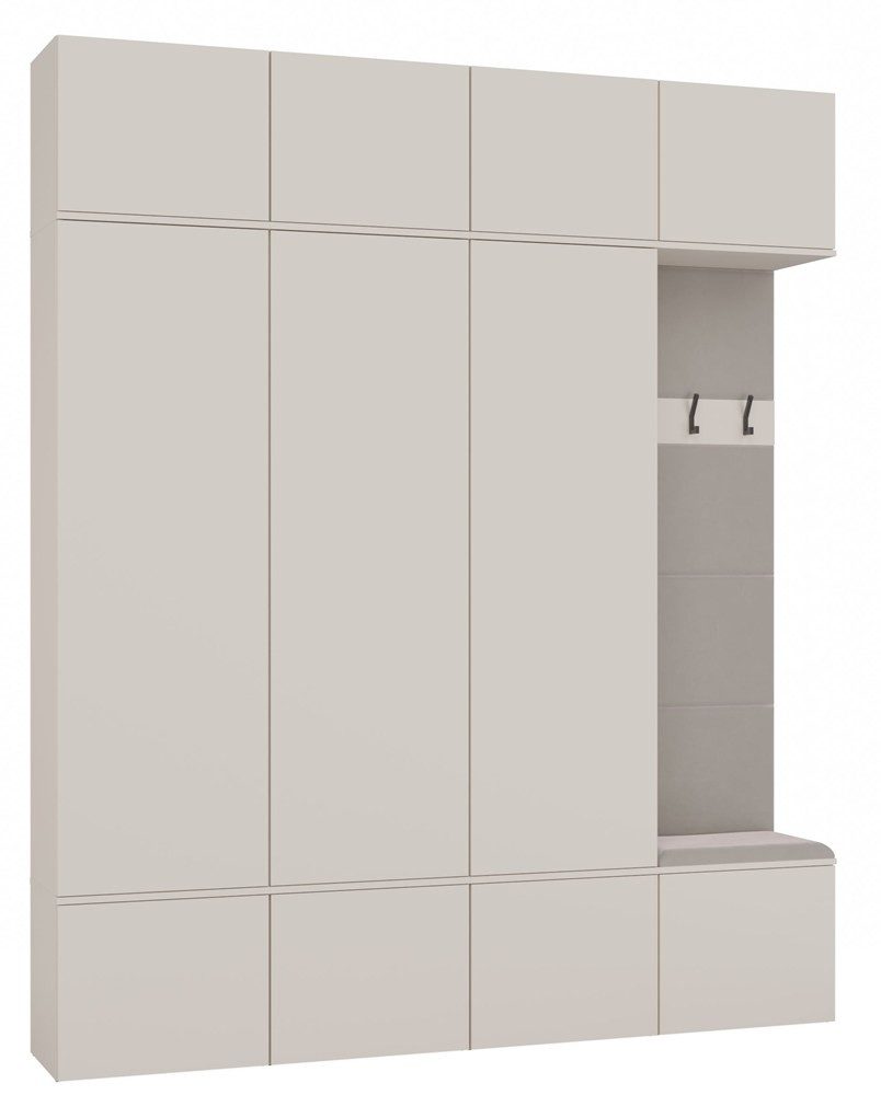 Raumhirsch Furniture Schuhschrank Garderobenschrank für Flur und Eingangsbereich (Kleiderschrank sowie Schuhschrank im SET) verschiedene Farben