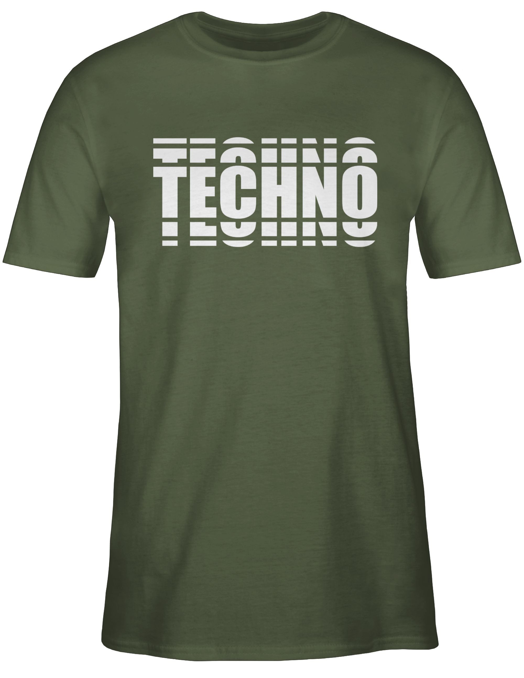 Shirtracer T-Shirt Techno Festival Outfit Geschenk günstig online kaufen