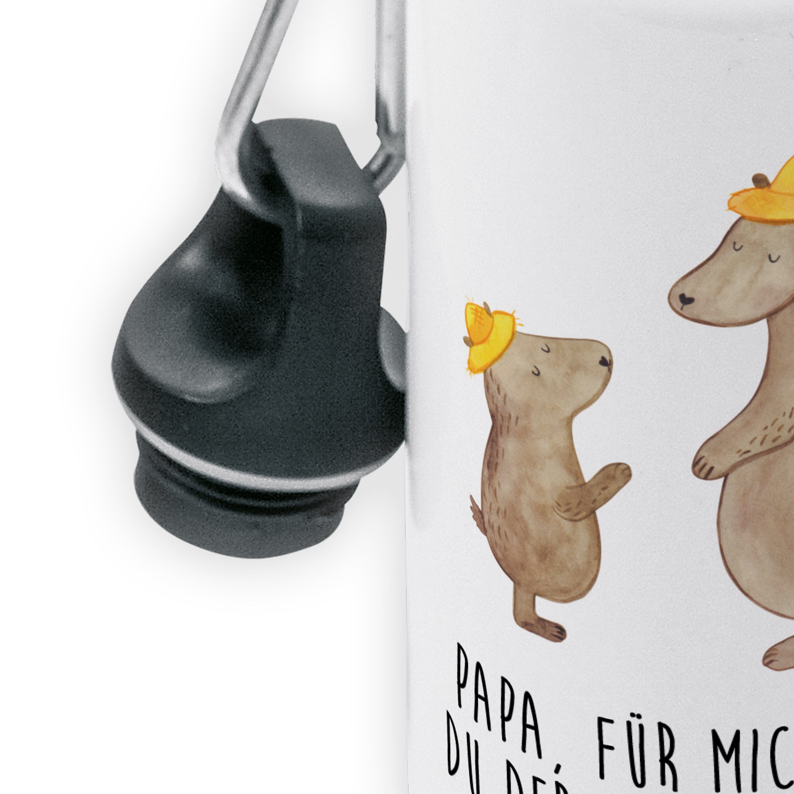 Mr. - Hut mit Geschenk, Bären Oma, Kindergarten Flasche, Panda Weiß - & Mrs. Trinkflasche Familie
