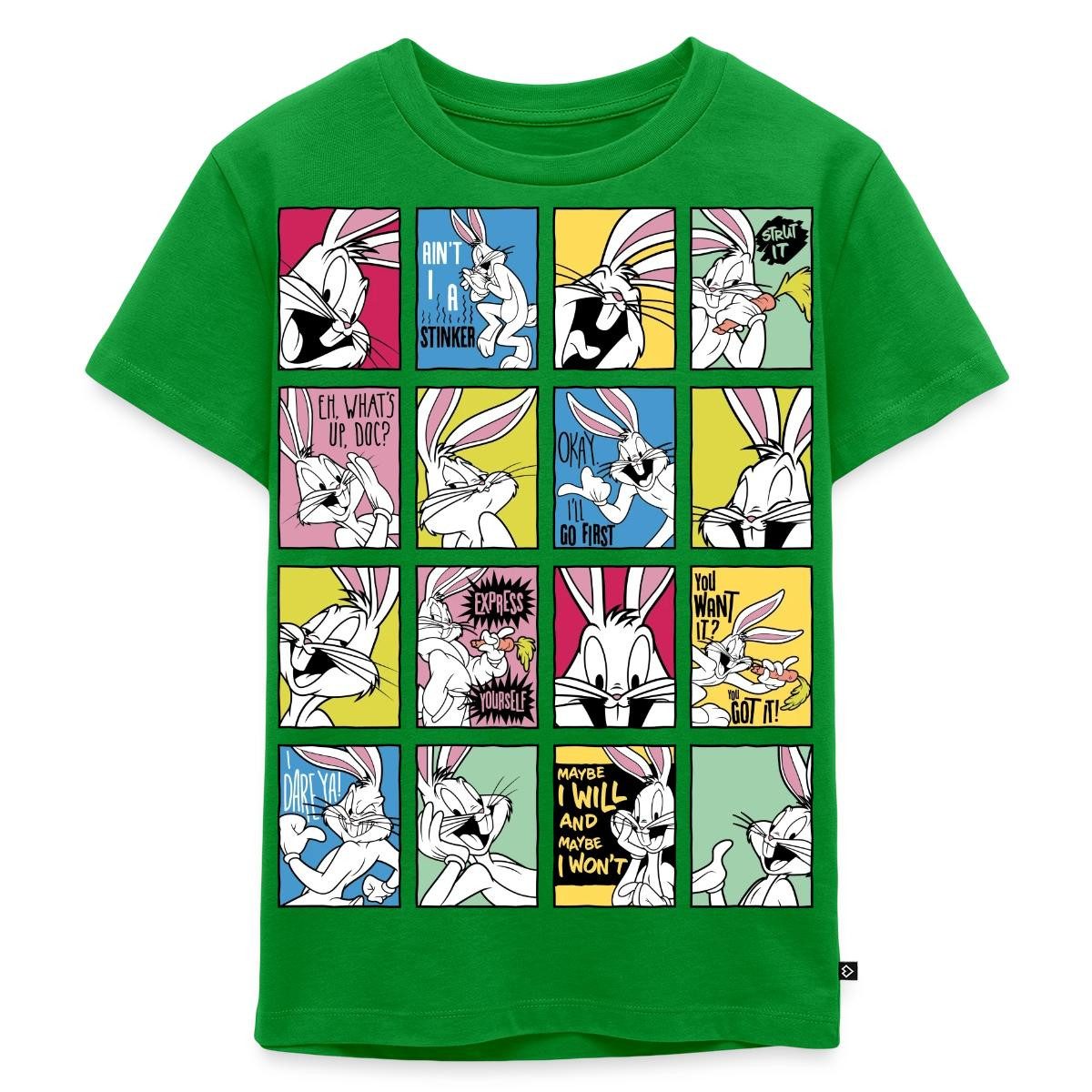 T-Shirt Looney Tunes Bugs Bunny Kacheln Kinder Premium T-Shirt