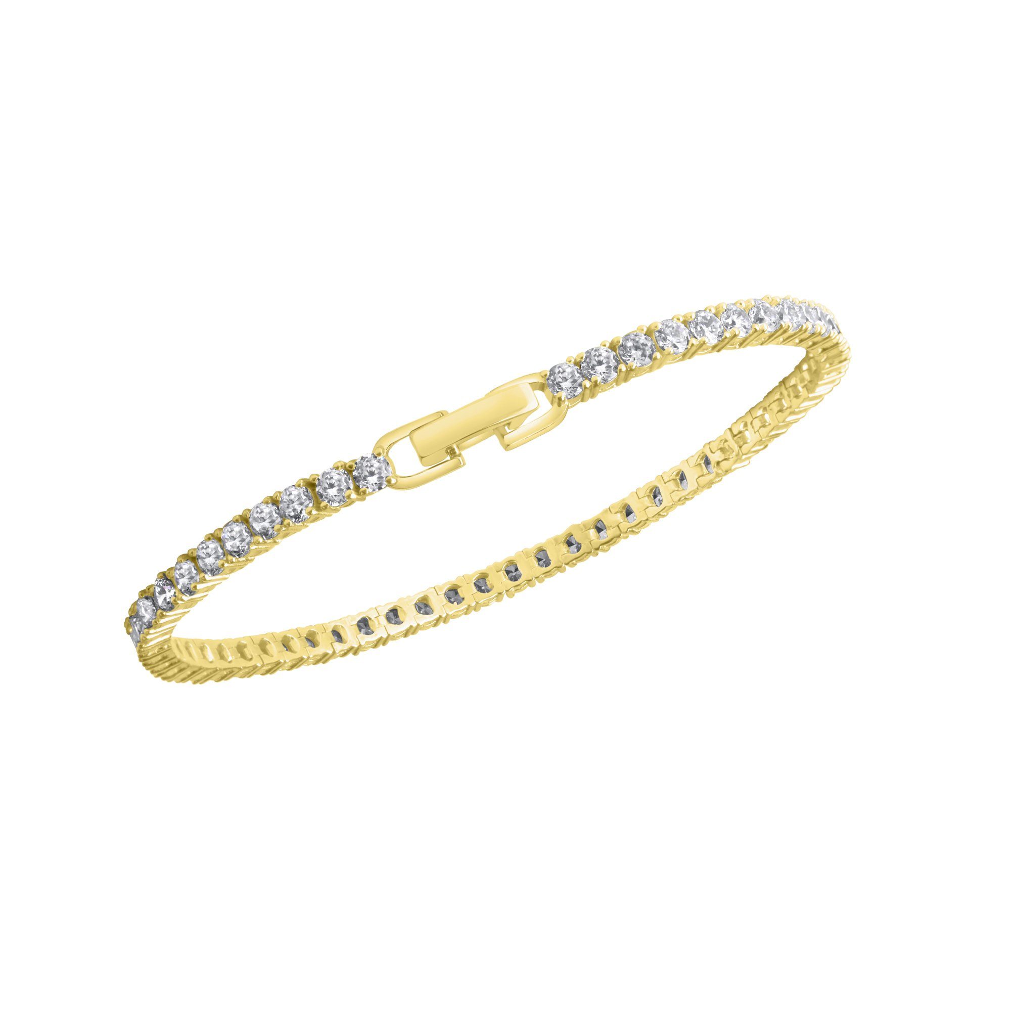 Vivance Armband 925-Sterling Silber vergoldet Zirkonia