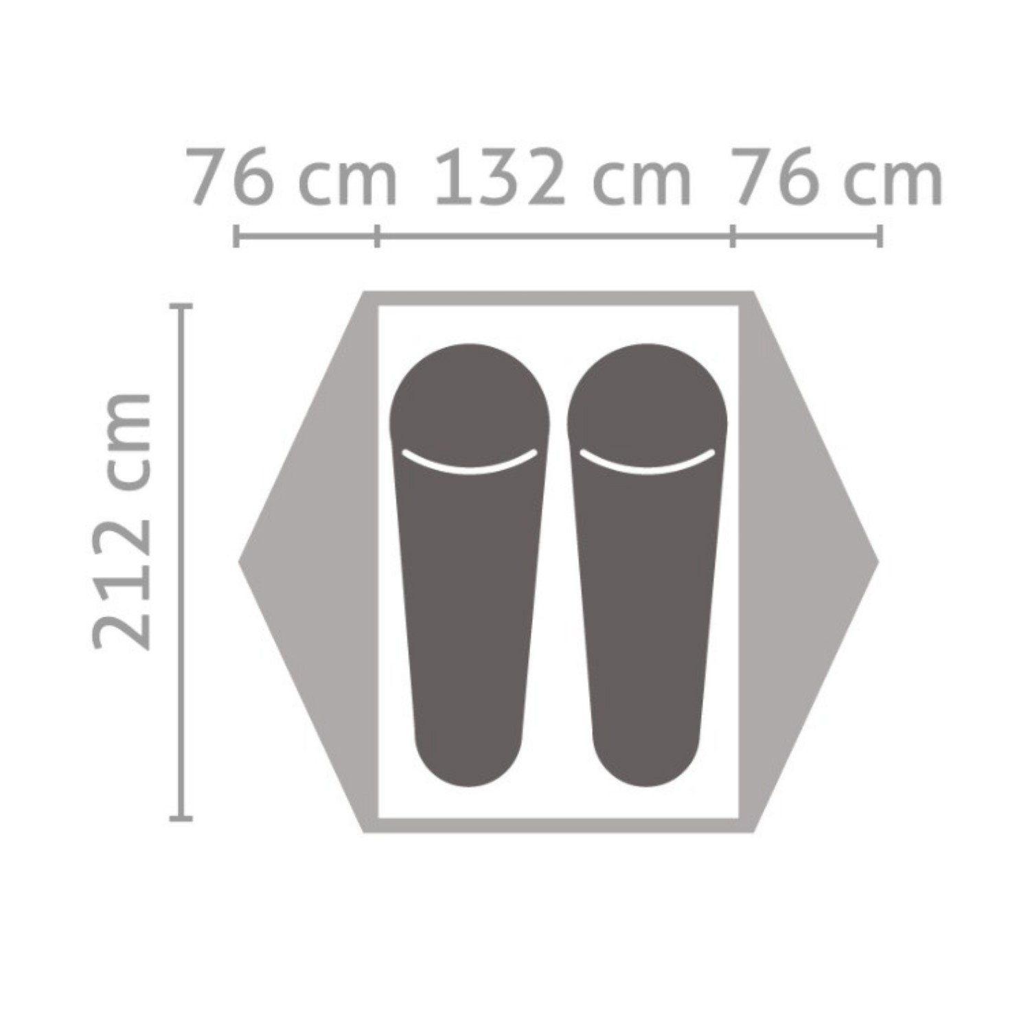 Salewa Tunnelzelt Latitude II 2 Personen Trekking, (Komplett)