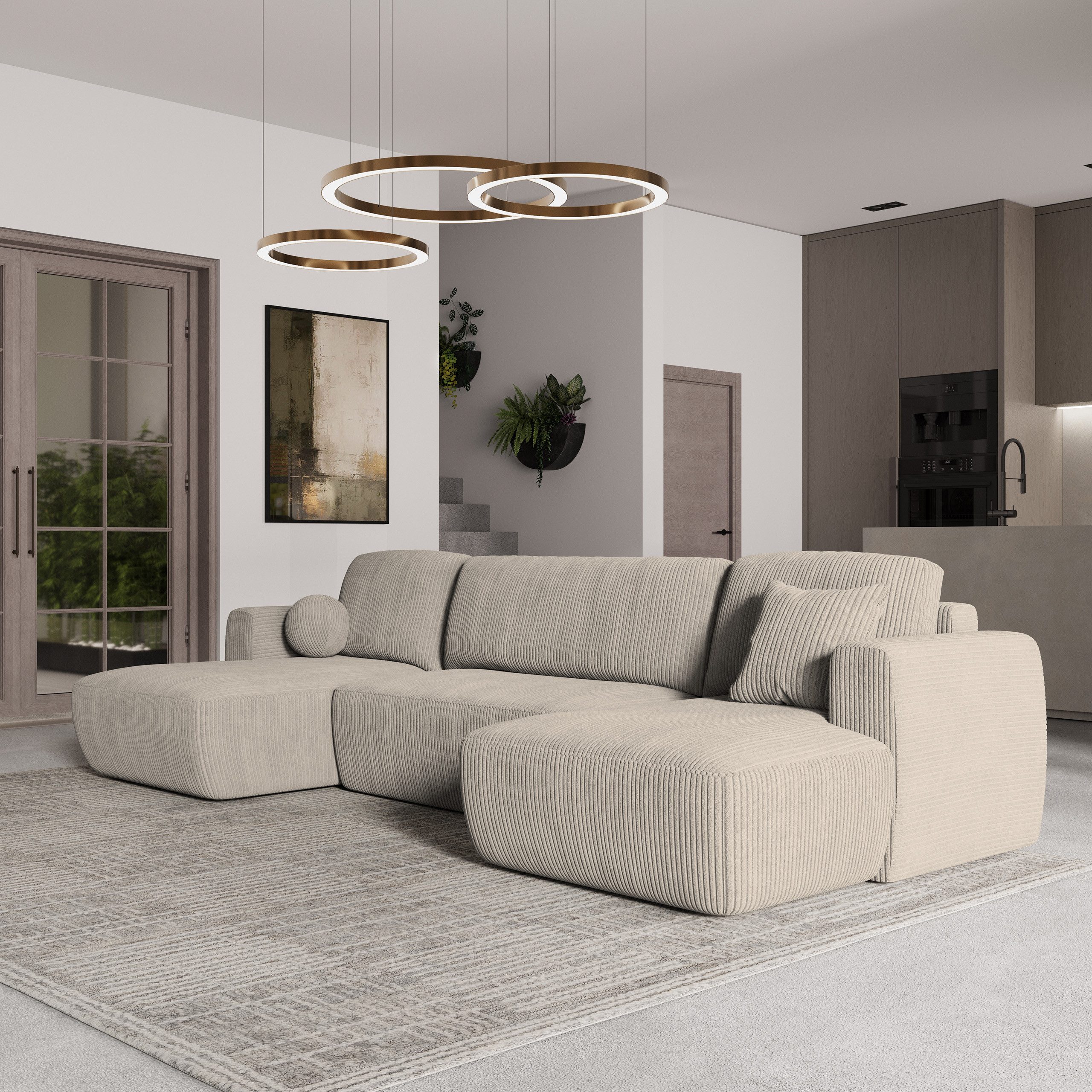 Masseno Ecksofa SENTUM mit Schlaffunktion U-Form, günstig online kaufen