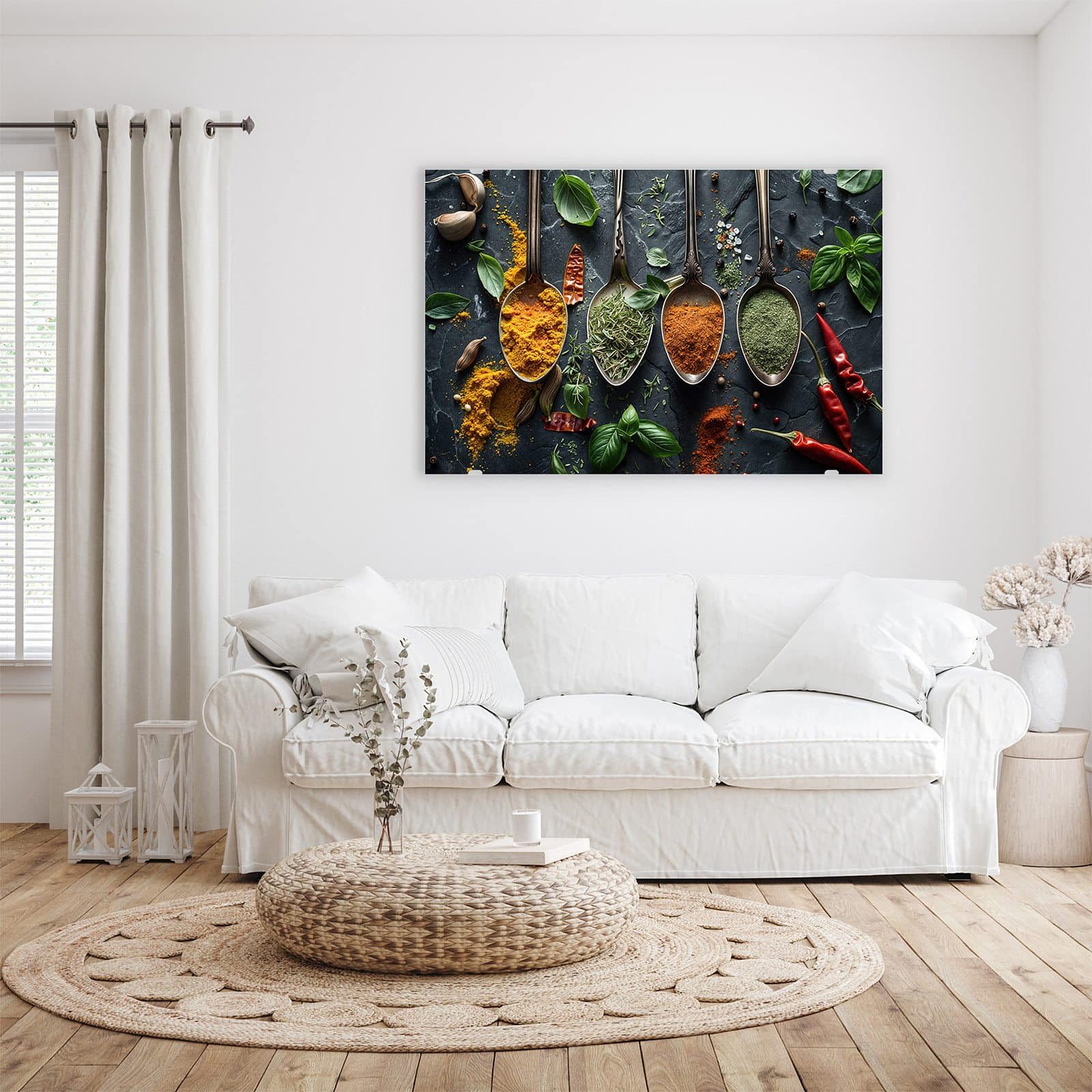 Primedeco Glasbild Wandbild Kräuter und Gewürze günstig online kaufen