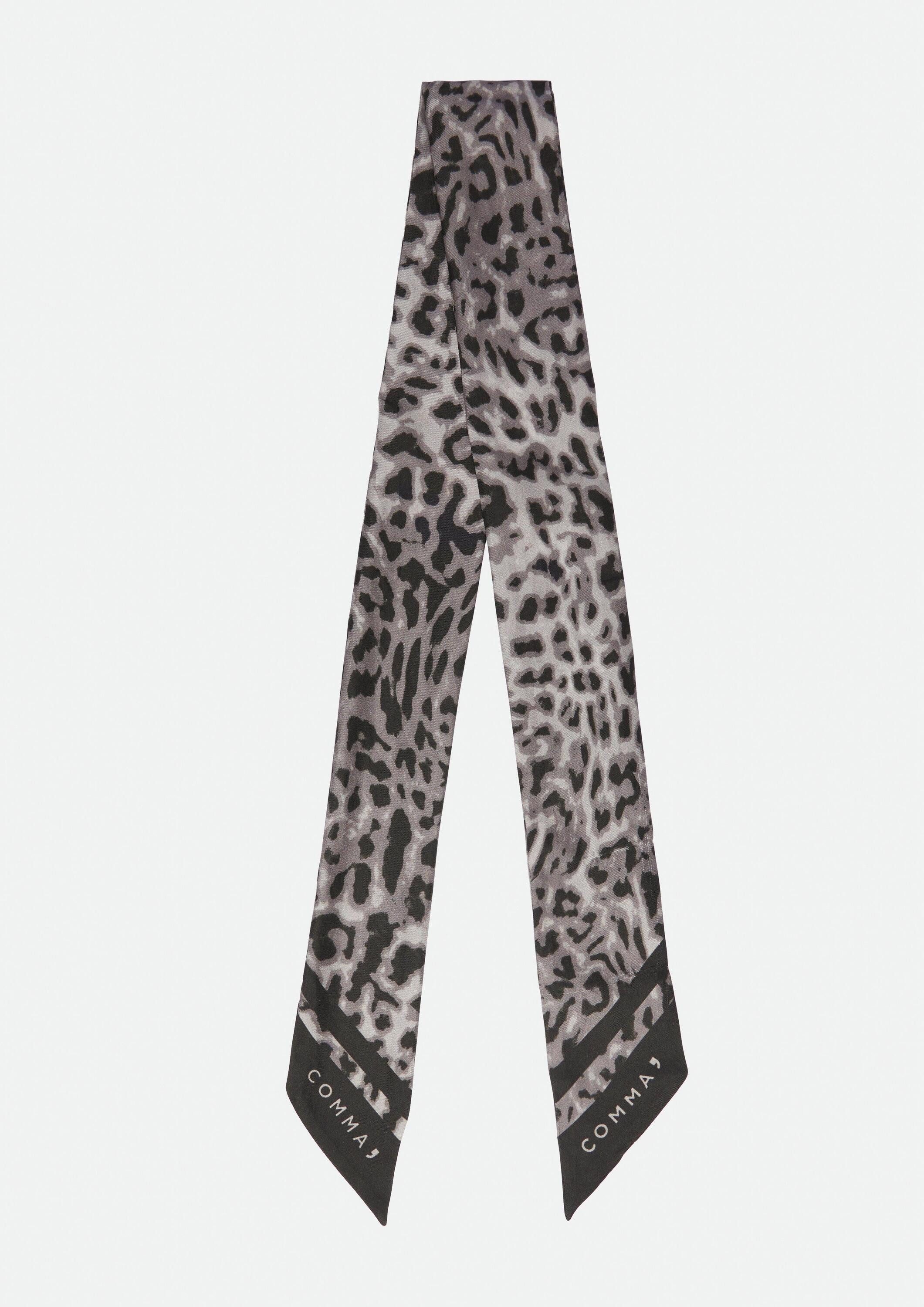 comma Schal Tuch, Schal aus Seide mit Leo-Print günstig online kaufen