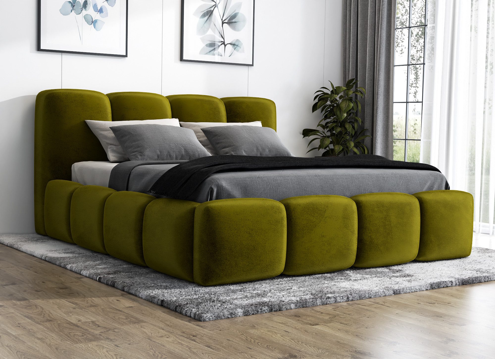 A&J MöbelLand GmbH Polsterbett DANA mit Matratze, Lattenrost und Bettkasten. (Bett mit Kopfteil. Matratze und Lattenrost gratis! Bettkasten mit großem Stauraum. Viele Varianten zur Auswahl – wählen Sie Größe und Farbe!, TOP ANGEBOT), Länge: 220 cm Höhe Kopfteil: 100 cm