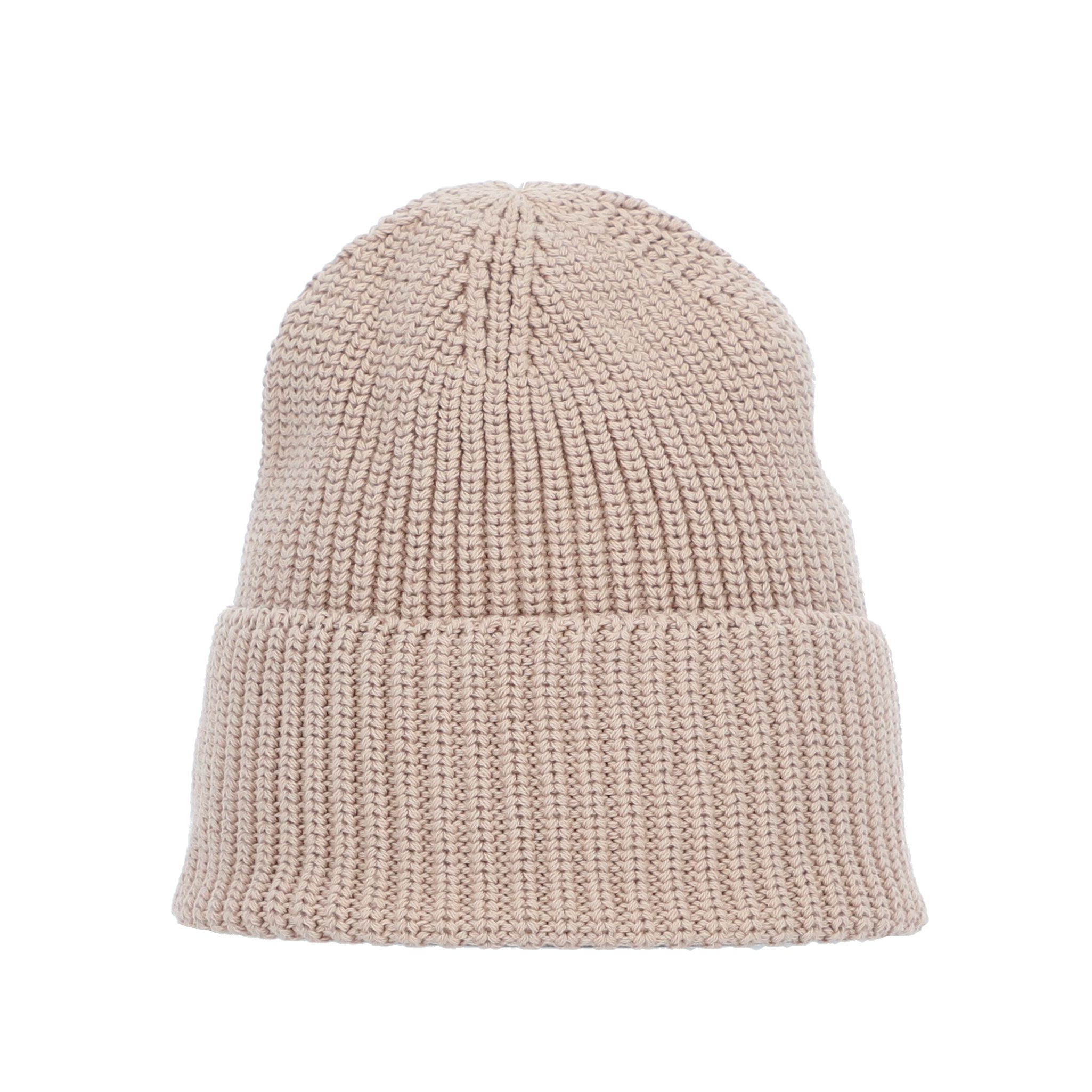 halsüberkopf Accessoires Strickmütze Mütze uni mit Umschlag aus Bio-Baumwolle