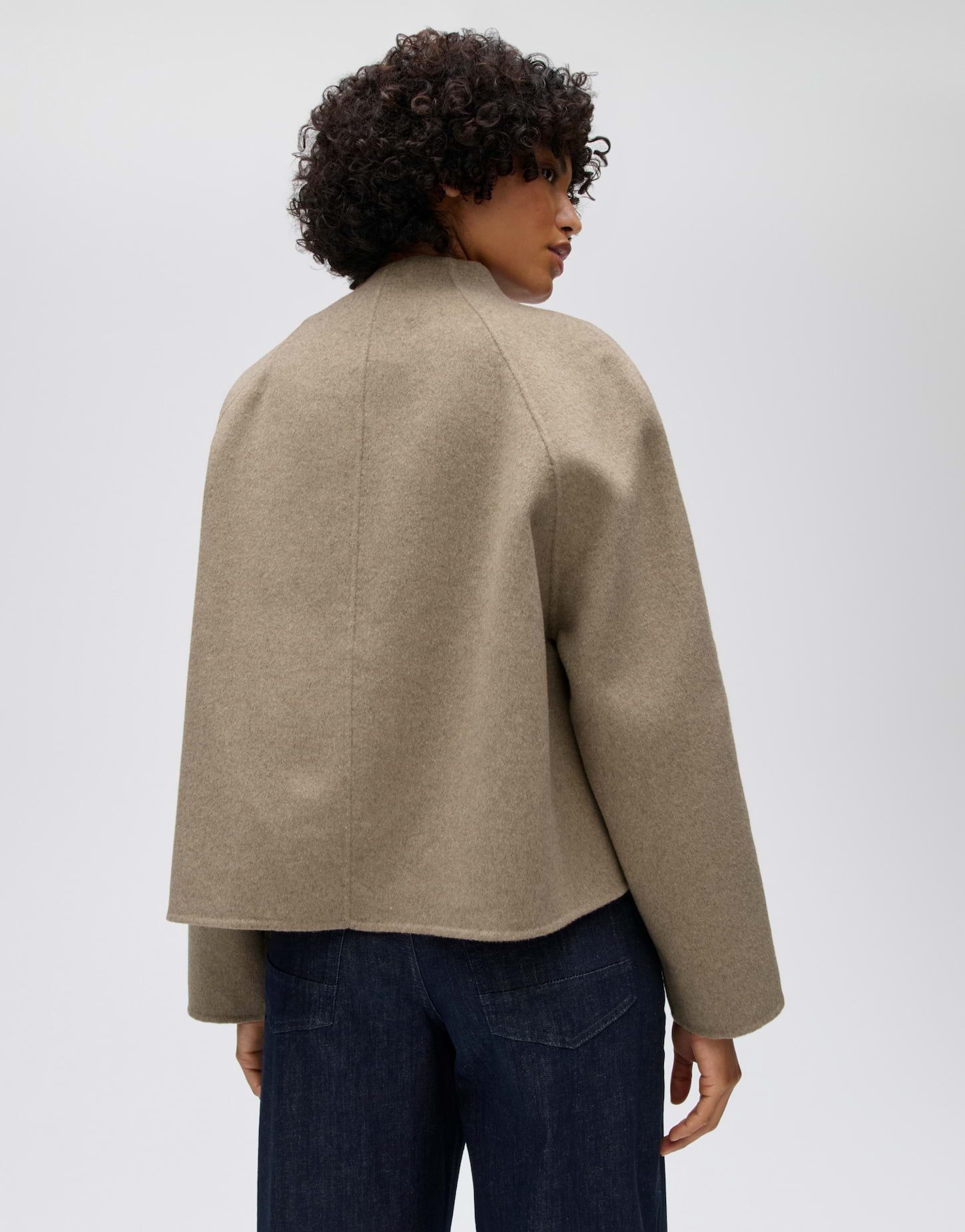 OPUS Wolljacke Helisu aus pflegeleichtem Material Lockere Passform für stilvolle und bequeme Alltagslooks