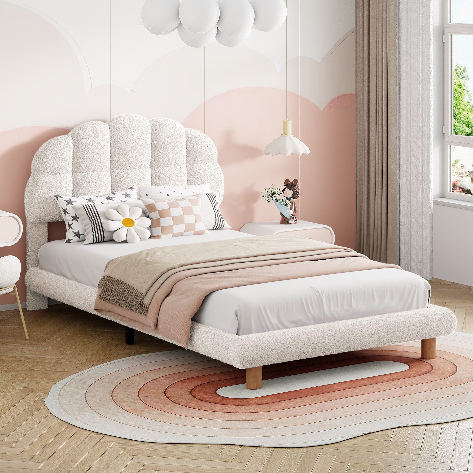 PXloue Polsterbett Einzelbett Kinderbett (Ideal für günstig online kaufen