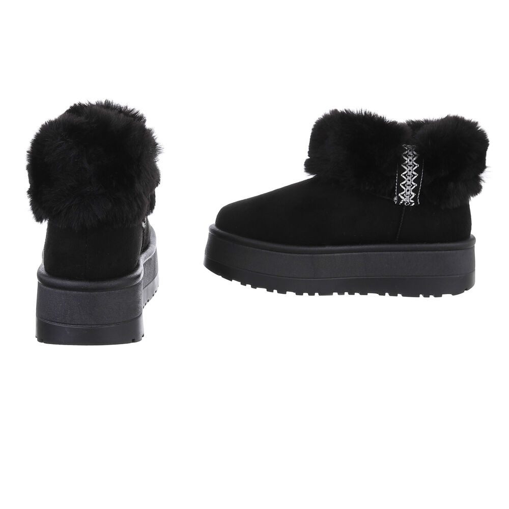 Ital-Design Damen Snowboots Freizeit Snowboots (87452005) Flach Stiefeletten in Schwarz
