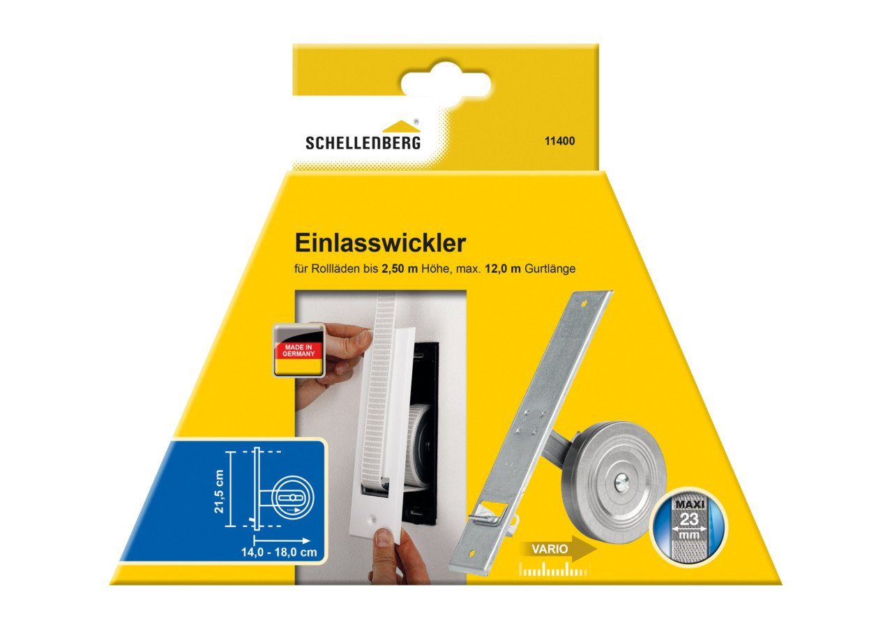 SCHELLENBERG Aufputz-Gurtwickler Schellenberg Einlaßwickler Maxi Lochabstand 21,5