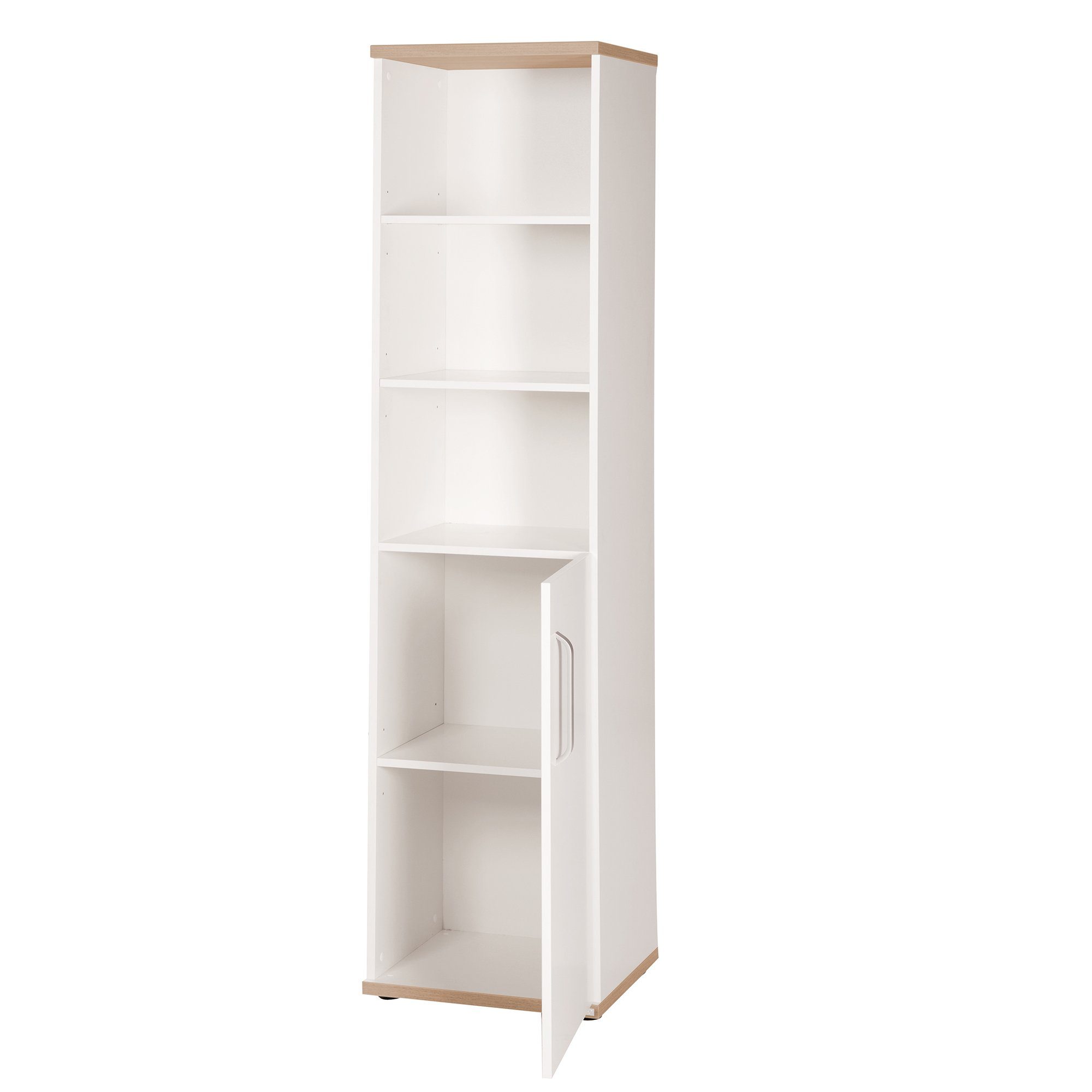 roba® Standregal Pia, Korpus & Fronten weiß, Dekor "San Remo Eiche"