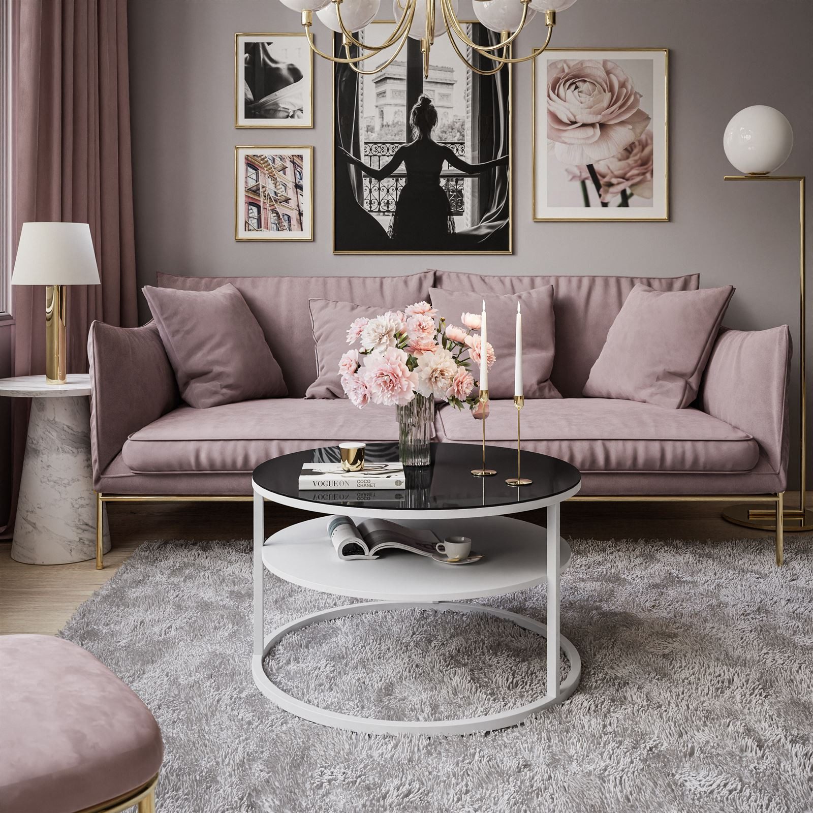 Lookway Couchtisch CIRI GLASS mit Ablage günstig online kaufen