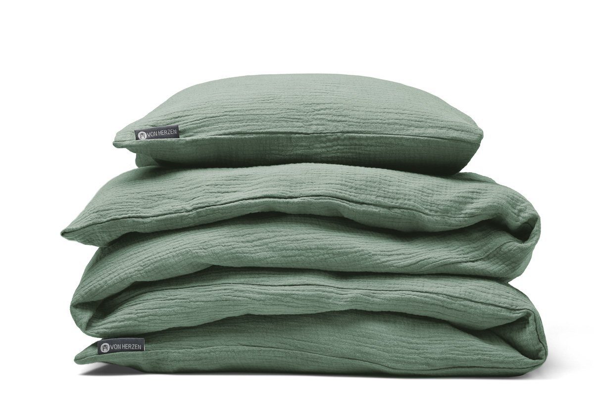 von Herzen Bettwäsche Handmade Musselin Bettwäsche günstig online kaufen
