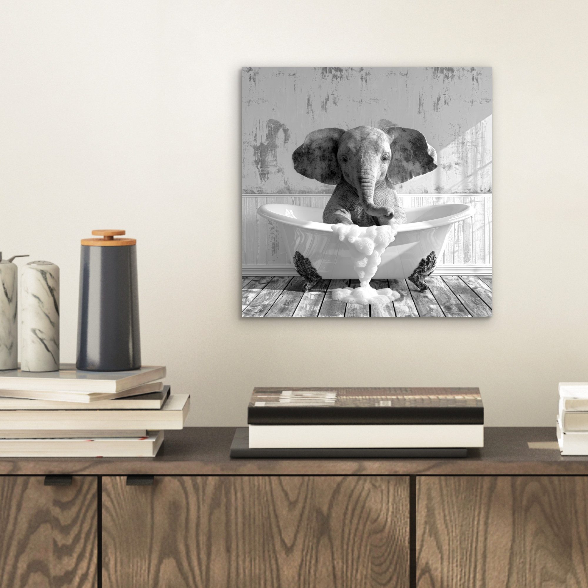 MuchoWow Metallbild Elefant - Vintage - günstig online kaufen