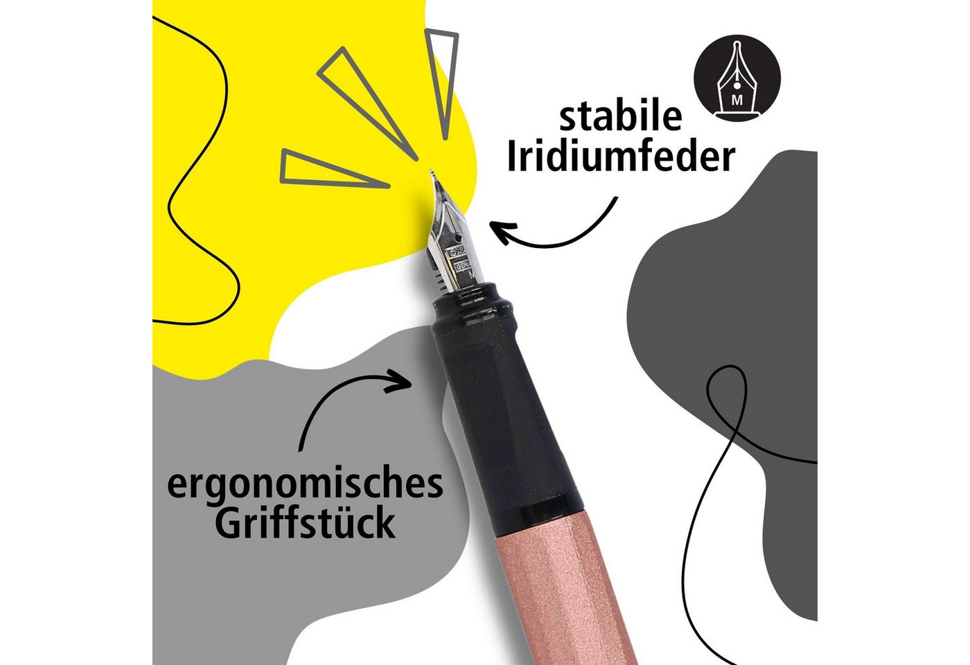 Thumbnail - Online Pen Füller Slope, ergonomisch, ideal für die Schule, inkl. Tintenpatrone