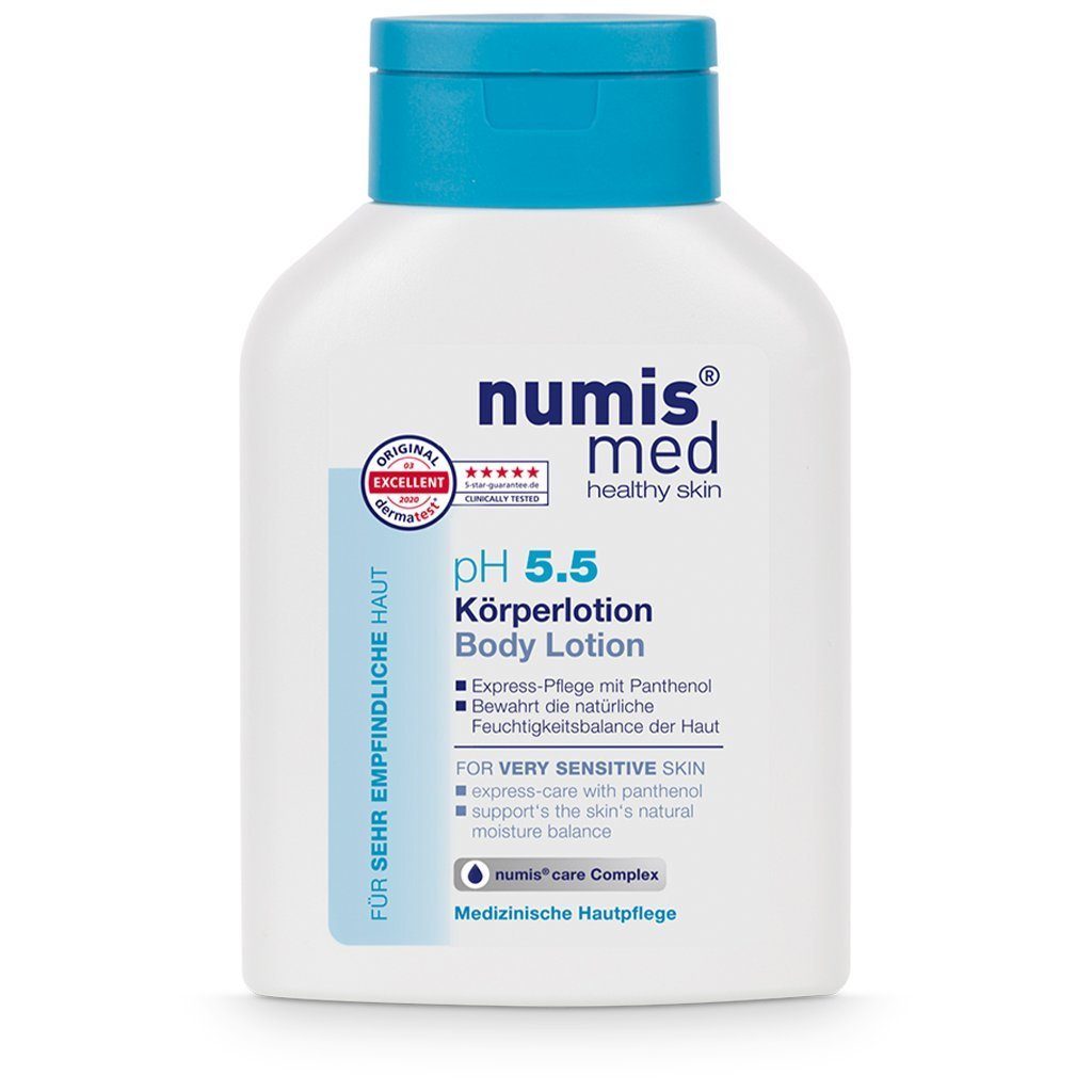 numis med Körperlotion Bodylotion ph 5.5 für empfindliche Haut -  Körperlotion vegan 1x 200 ml,