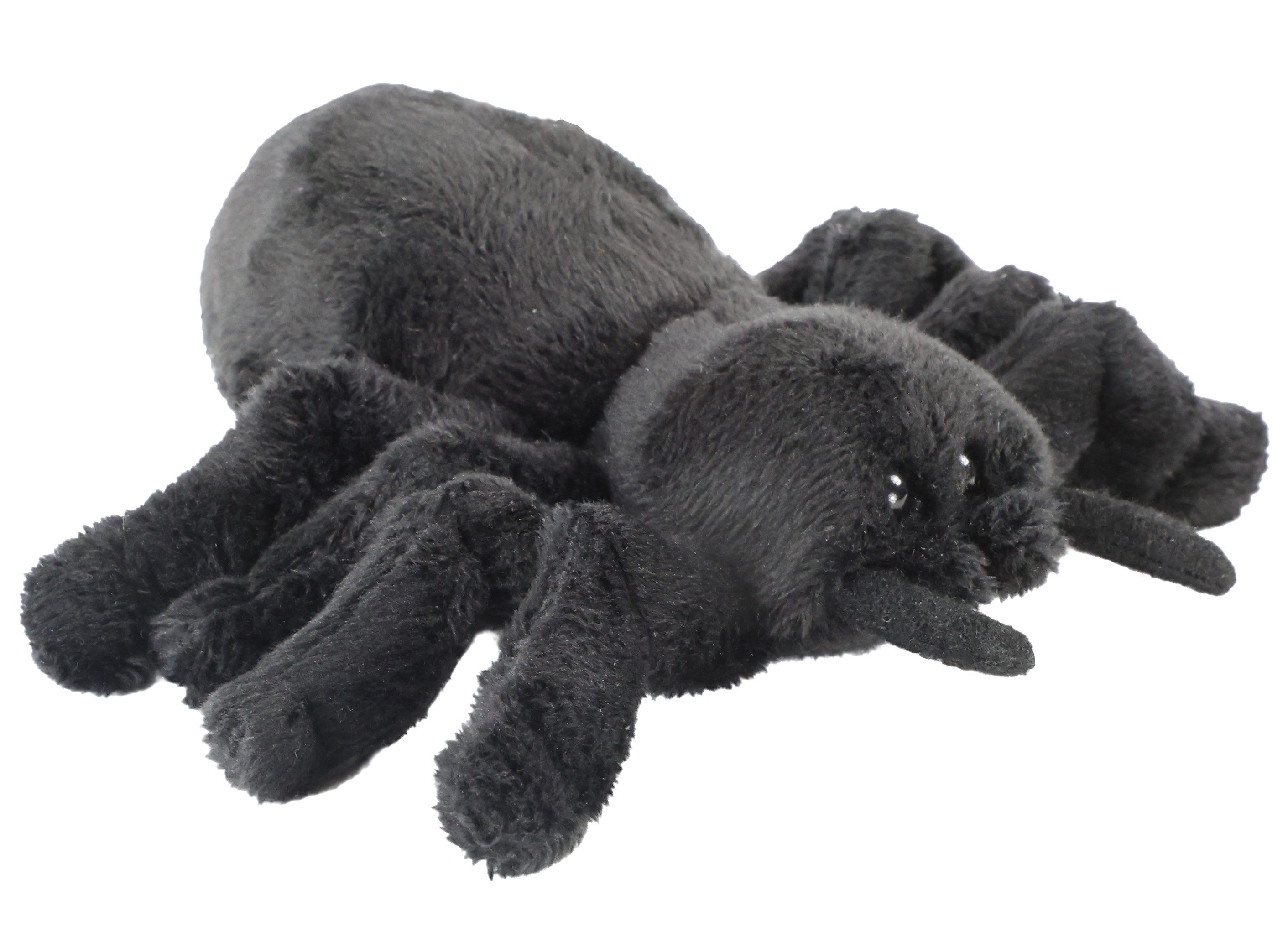 Uni-Toys Kuscheltier Schwarze Spinne Plushie - 16 cm (Breite) - Plüsch-Insekt - Plüschtier, zu 100 % recyceltes Füllmaterial