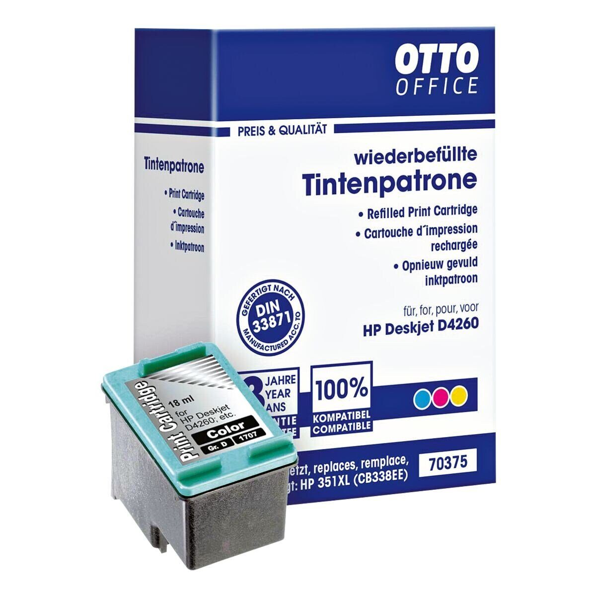 Otto Office  Office Tintenpatrone (ersetzt HP »CB338EE« Nr. 351XL, cyan / magenta / gelb) cyan, magenta, gelb | Tintenpatronen