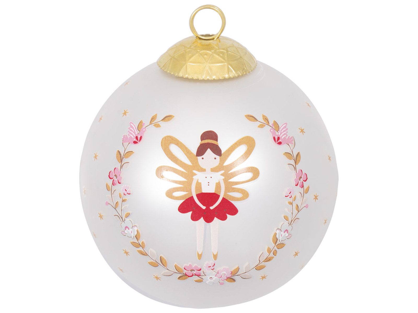 Greengate Weihnachtsbaumkugel Cindarella Xmas Weihnachtskugel white 8cm günstig online kaufen