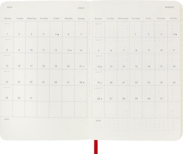 MOLESKINE Buchkalender, 18 Monate Wochen Notizkalender 2023/24, A6, 1 Wo = 1 Seite