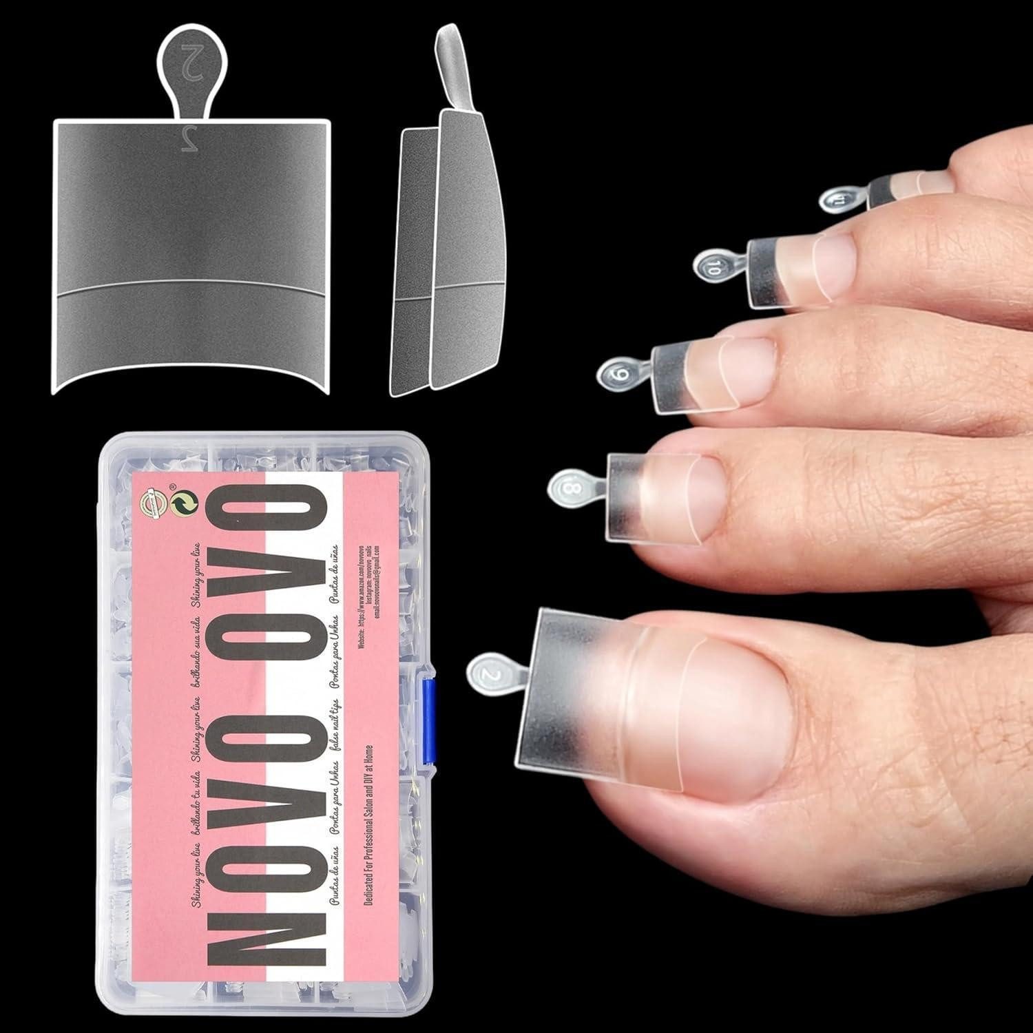 LuxusKollektion Kunstfingernägel Fußnägel Kleben Gel Zehennägel 15 Größen half cover toe nail tips 240