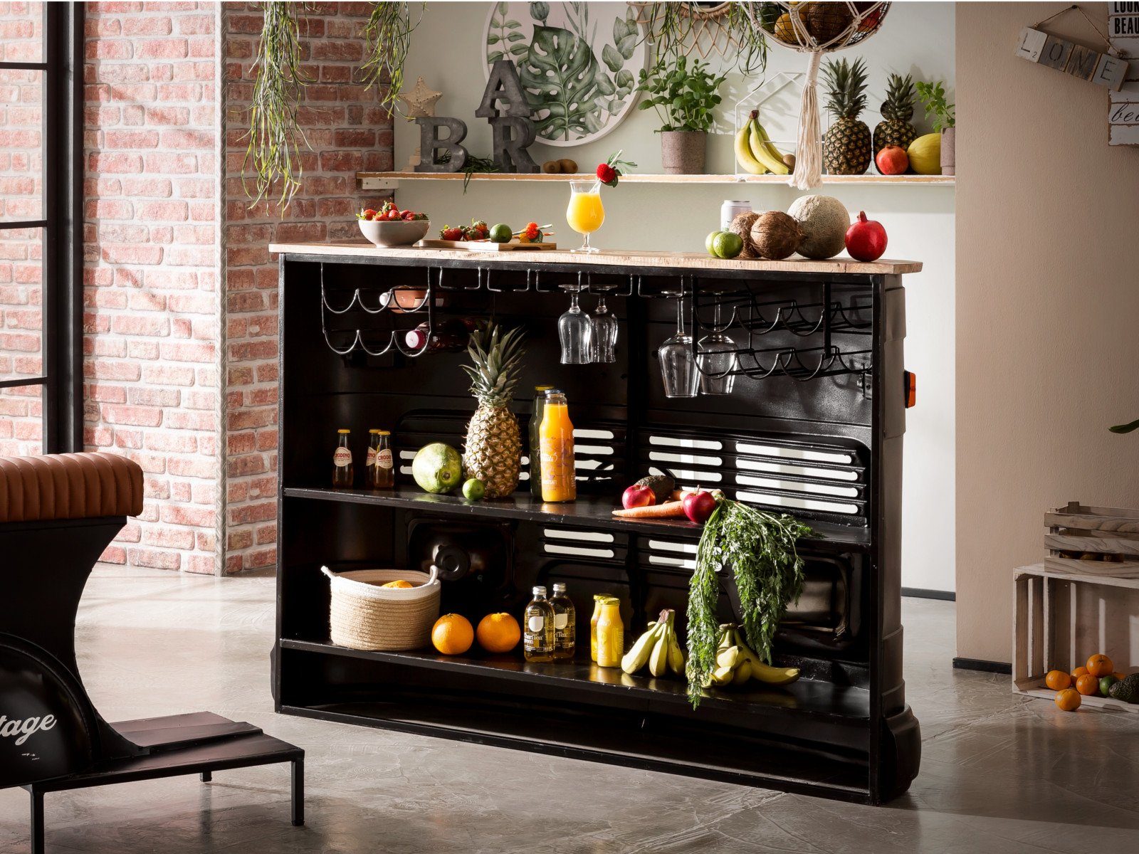 massivum Weinregal TATA Bar Bartisch Unikat Barregal