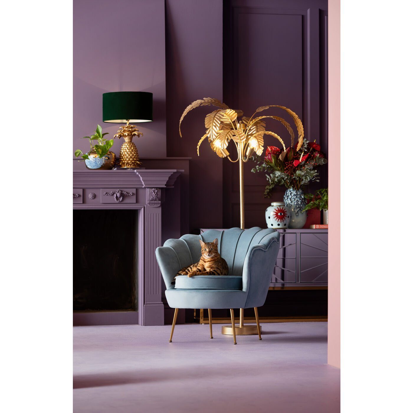 Kare Design Stehlampe Palmera, ohne Leuchtmittel
