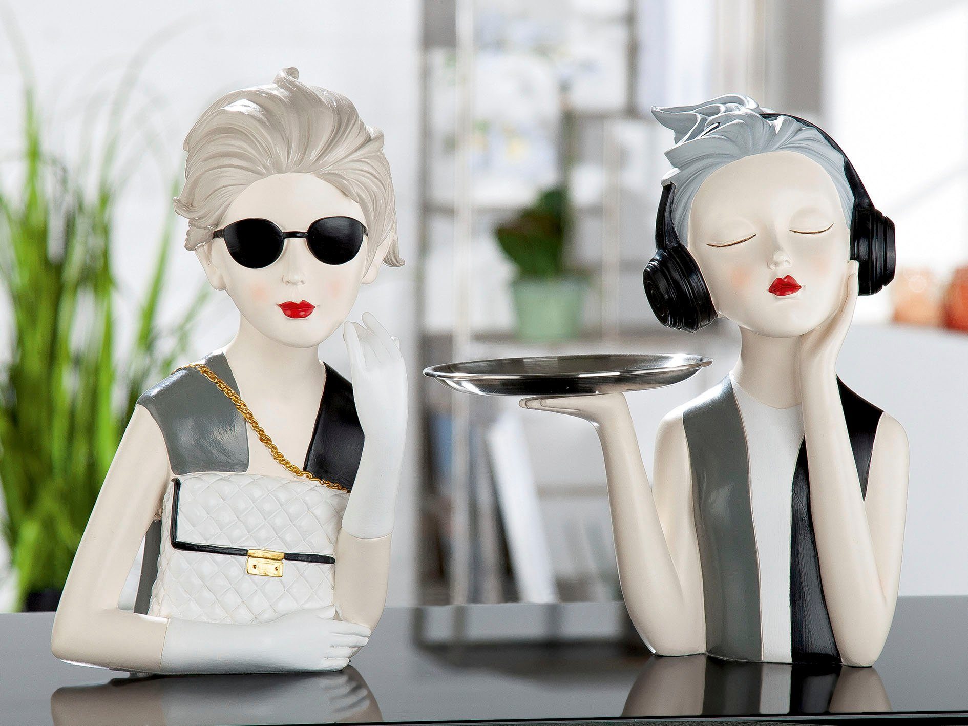 GILDE Dekofigur Figur Lady mit Handtasche (1 St) günstig online kaufen