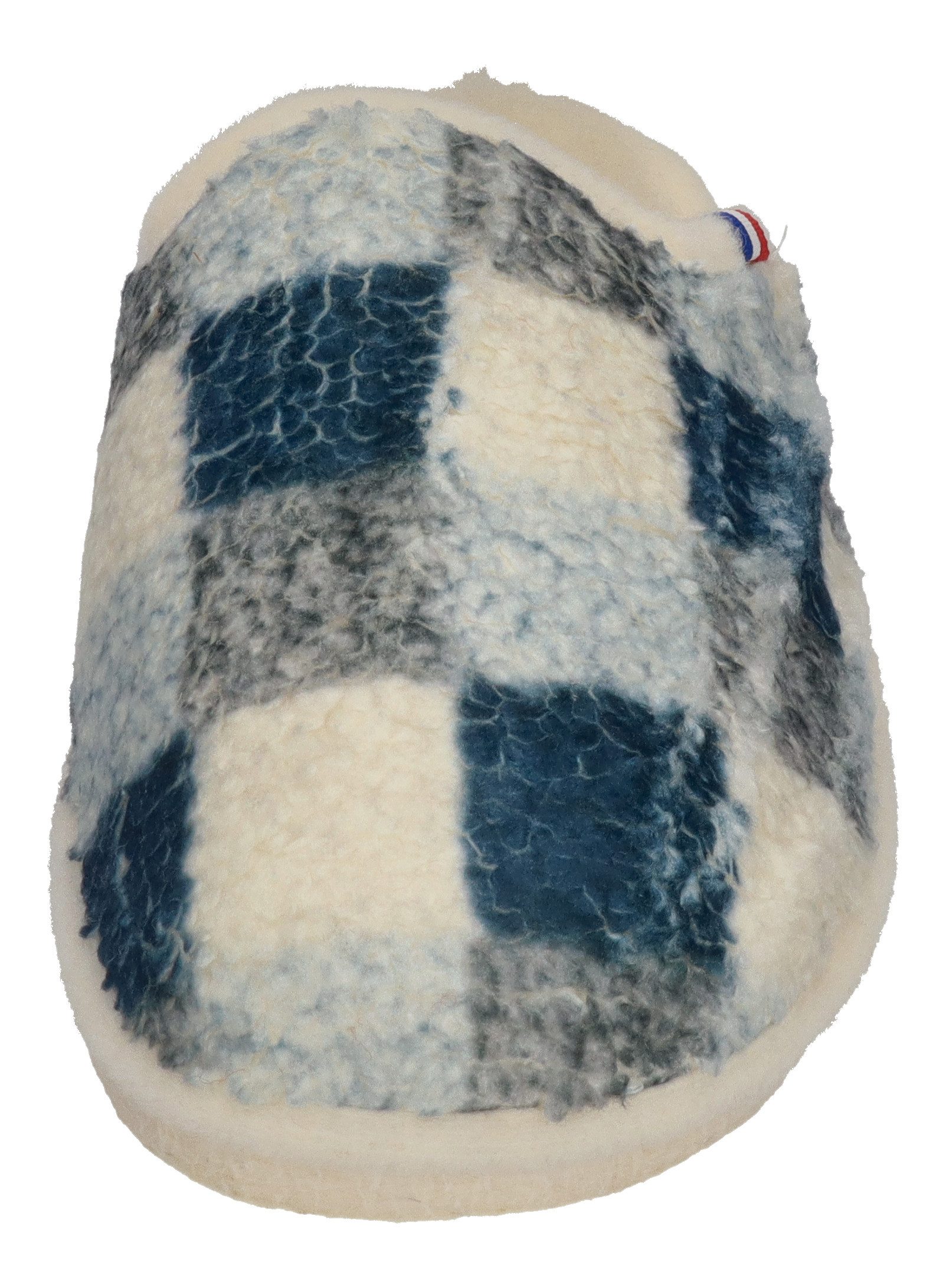 espadrij l´originale CHAUSSON WOOLCHECK Hausschuh Marine Check Big