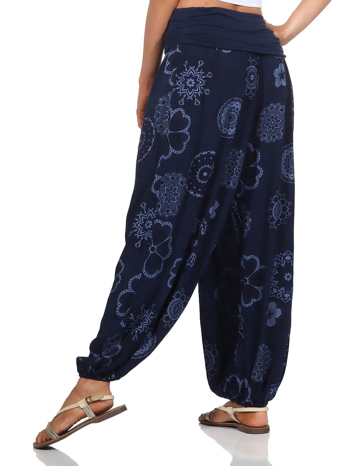 OriginalYou Haremshose Sommerhose Damen Boho Flatterhose leichte Yoga-Hose weites Bein luftige & leicht, hautfreundliches Material