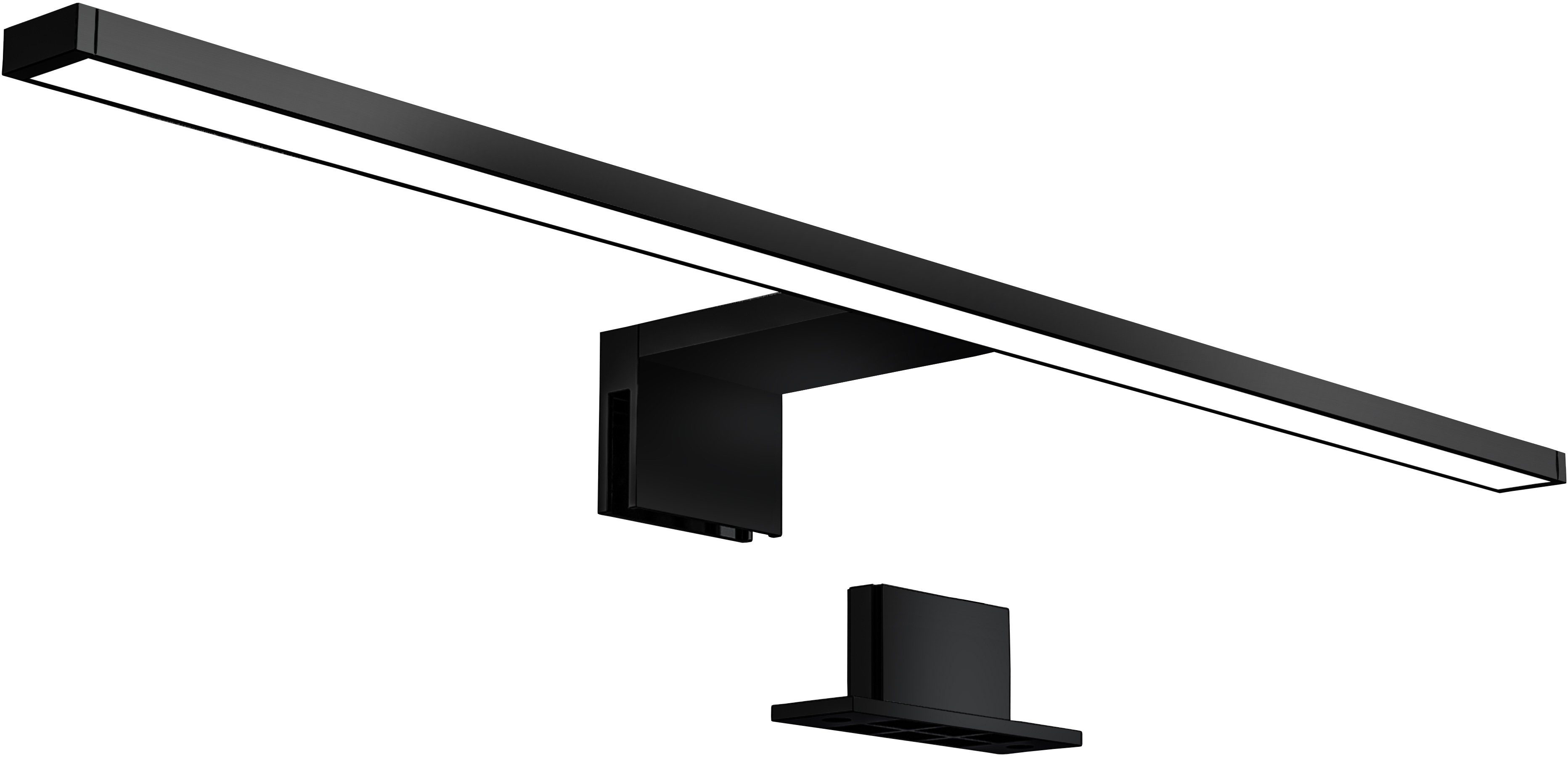 B.K.Licht Spiegelleuchte BK_SP1406 Badezimmerlampe, Spiegellampe, 60 cm breit, Schwarz, LED fest integriert, Neutralweiß, 8W, 4.000K neutralweißes Licht, IP44, Spritzwasserschutz