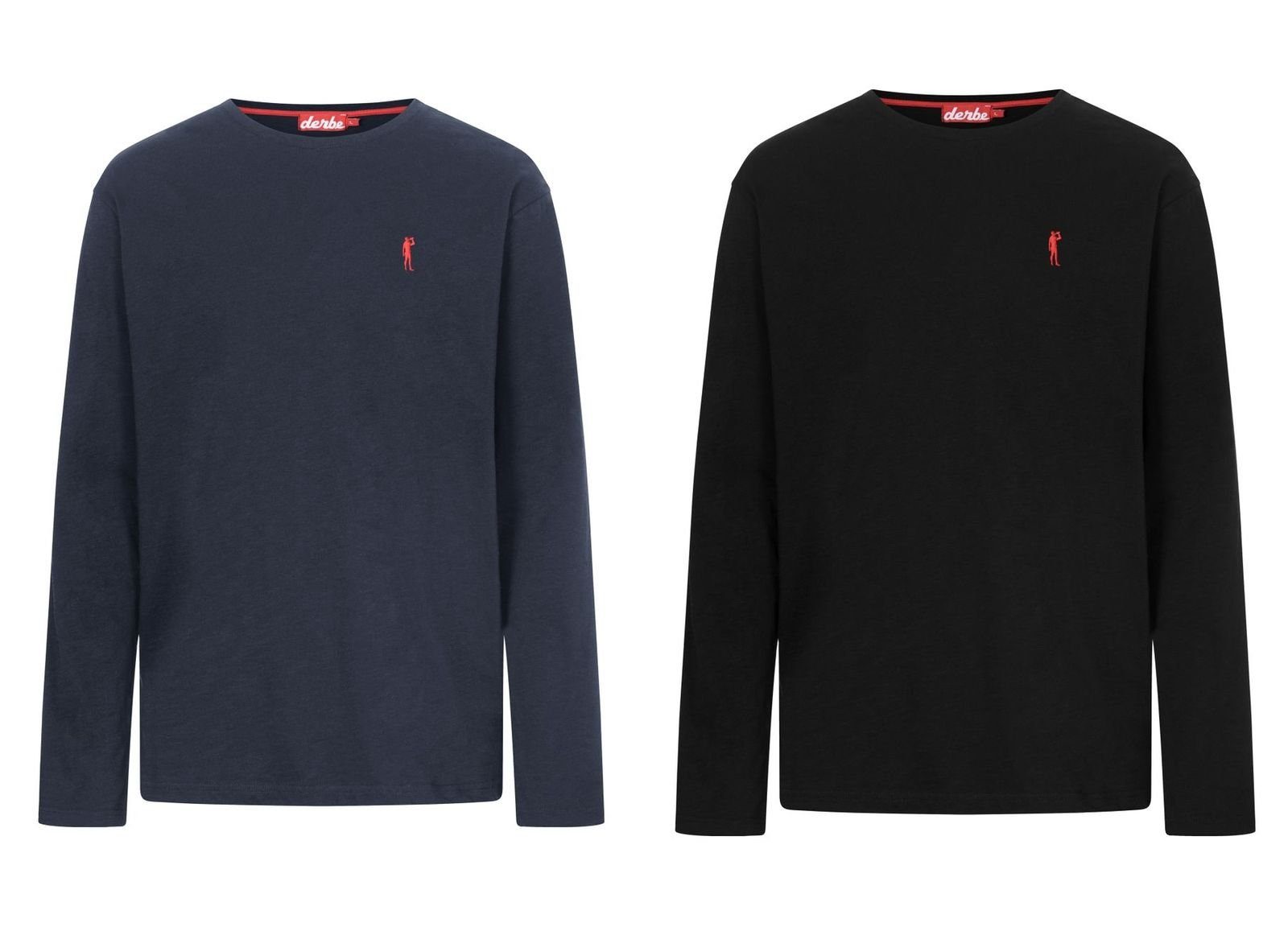 Derbe Langarmshirt Basic Kippes Herren Longsleeve (1-tlg)