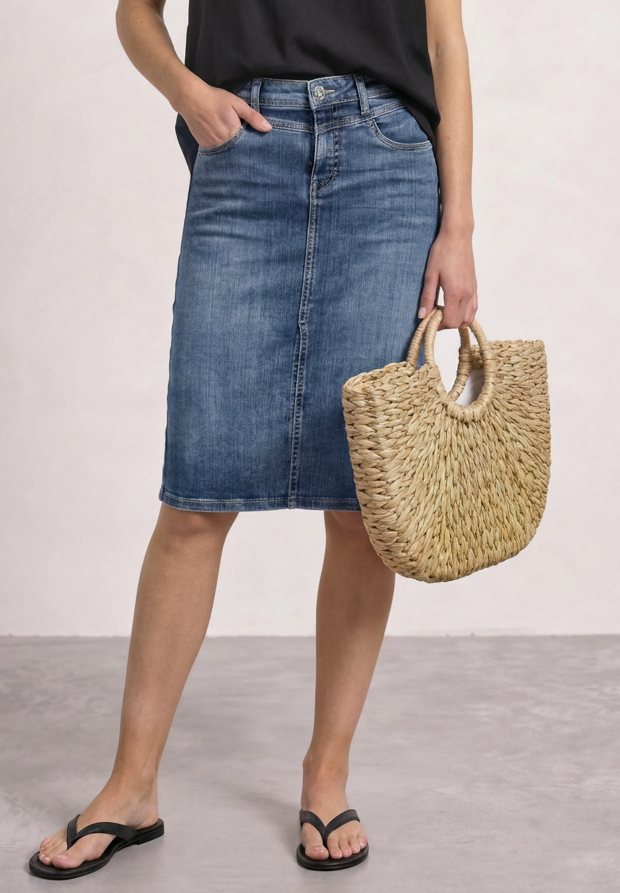 STREET ONE Jeansrock High Waist