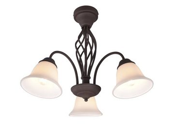 meineWunschleuchte LED Deckenleuchte, LED wechselbar, Warmweiß, groß-e Deckenlampe Landhaus-stil Design-klassiker dreiflammig, Ø55cm