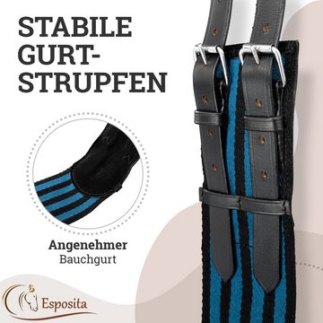 Esposita Reitkissen Reitgurt Blau-Schwarz versch. Größen