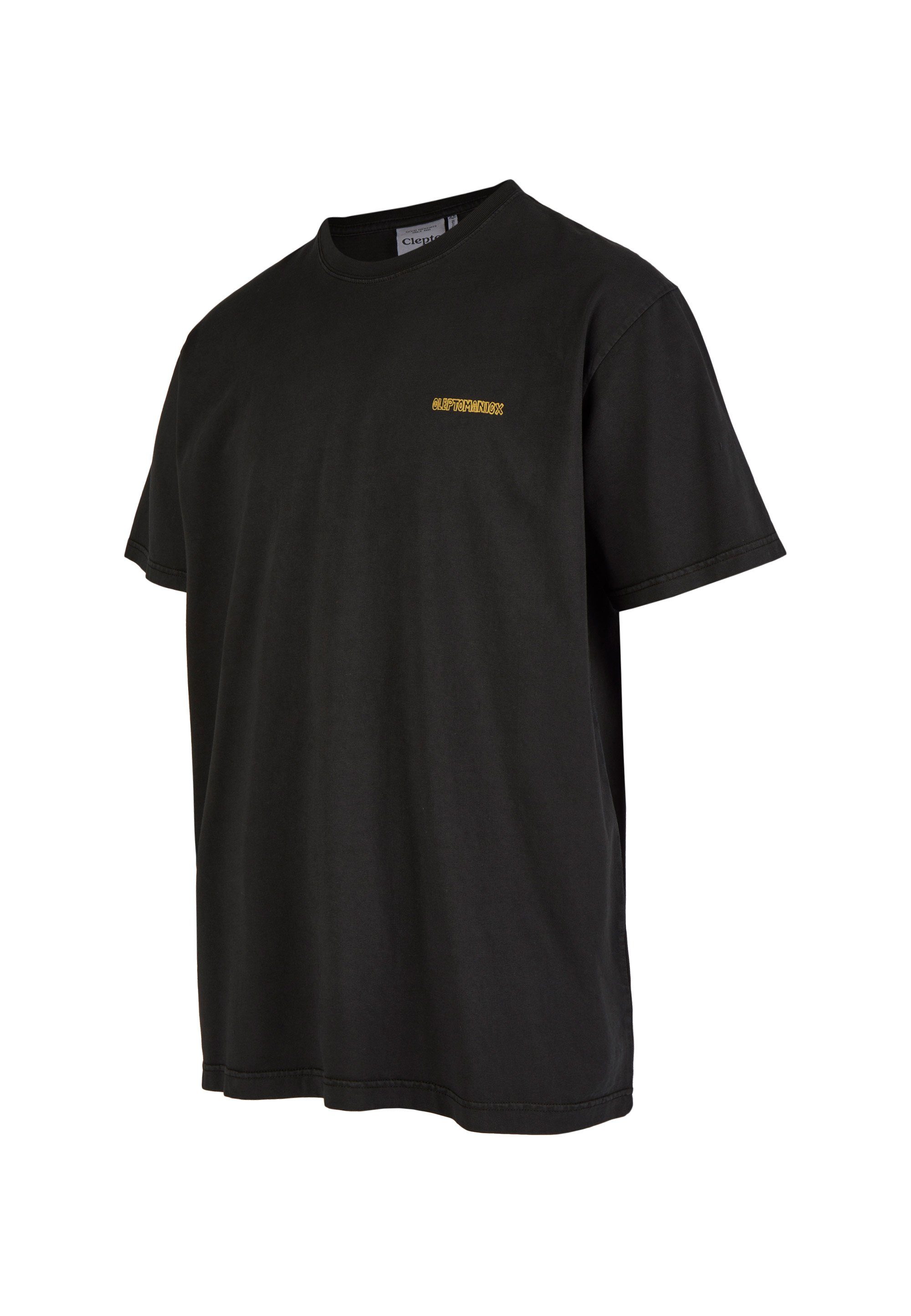 Unconscious T-Shirt coolem Cleptomanicx Print schwarz mit