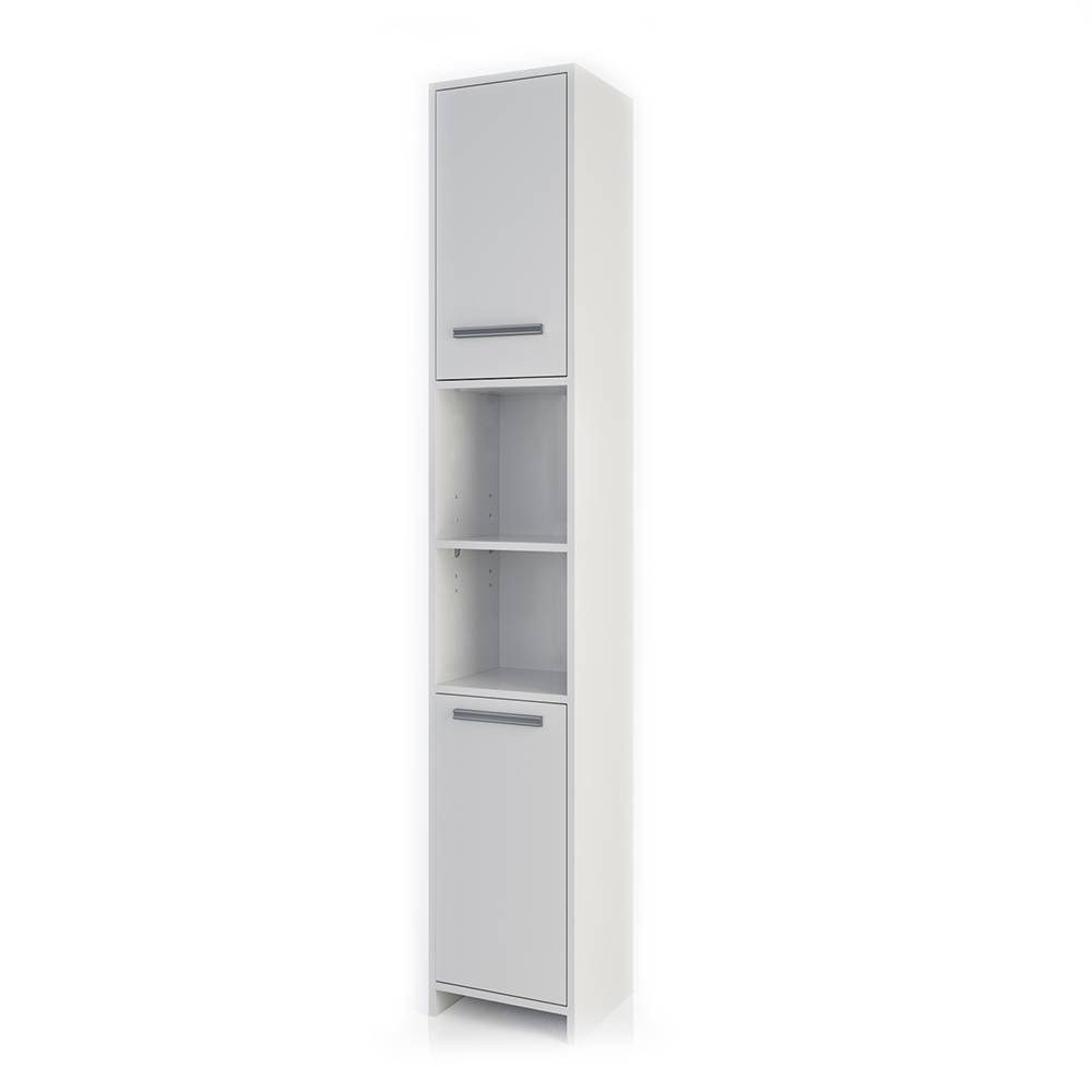Vicco Hochschrank Kiko, Weiß, 30 x 190 cm (1-St) verstellbar
