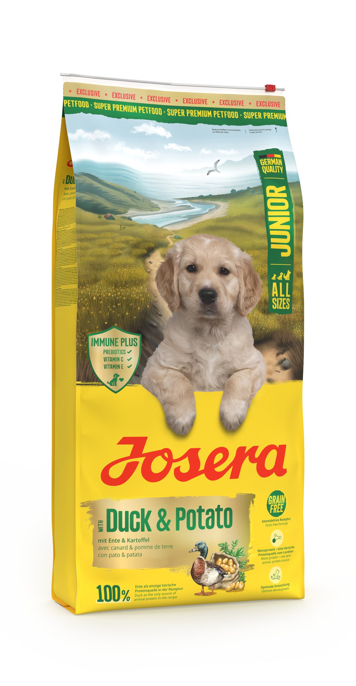 Josera Junior Duck & Potato 12,5kg, Trockenfutter für: Hunde, Junior All Size, für wachsende Hunde aller Größen