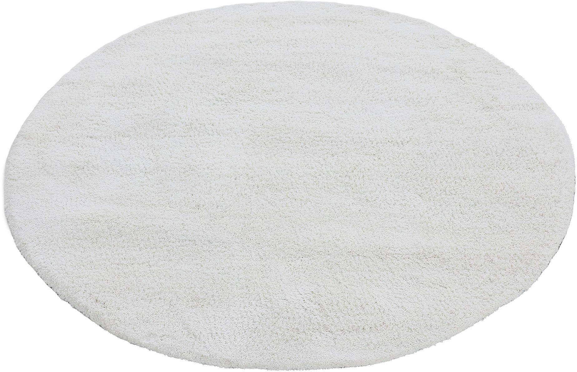 carpetfine Teppich "Silky" rund 20 mm Höhe Shaggy, Langflor, uni, besonders günstig online kaufen