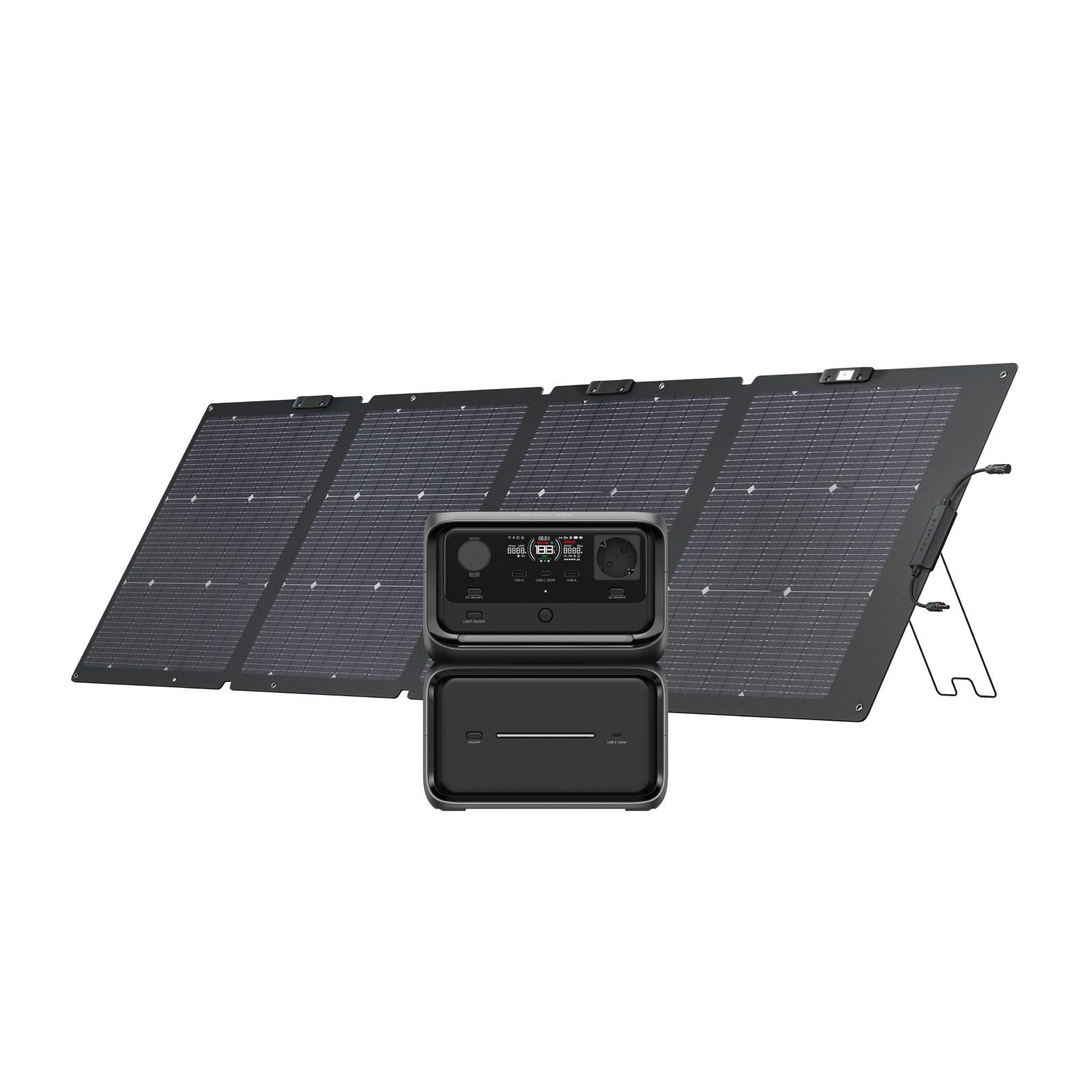 Ecoflow ECOFLOW RIVER 3 Max Plus (River 3 Plus & EB600) Tragbare Powerstation Powerstation, 858 Wh LFP Batterie, bis zu 1 200 W Leistung