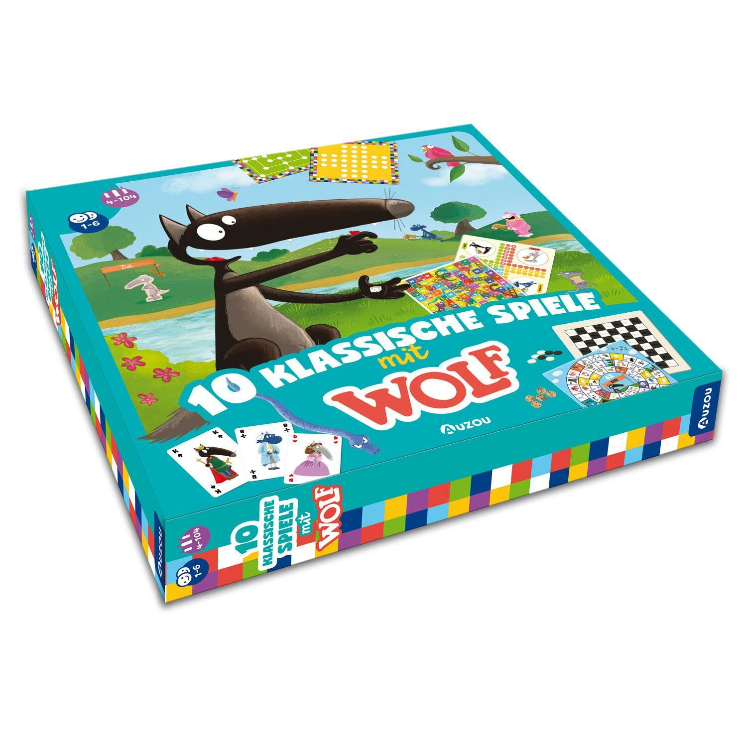 AUZOU Spiel 10 Klassische Spiele mit Wolf, 10 Klassische Spiele mit Wolf