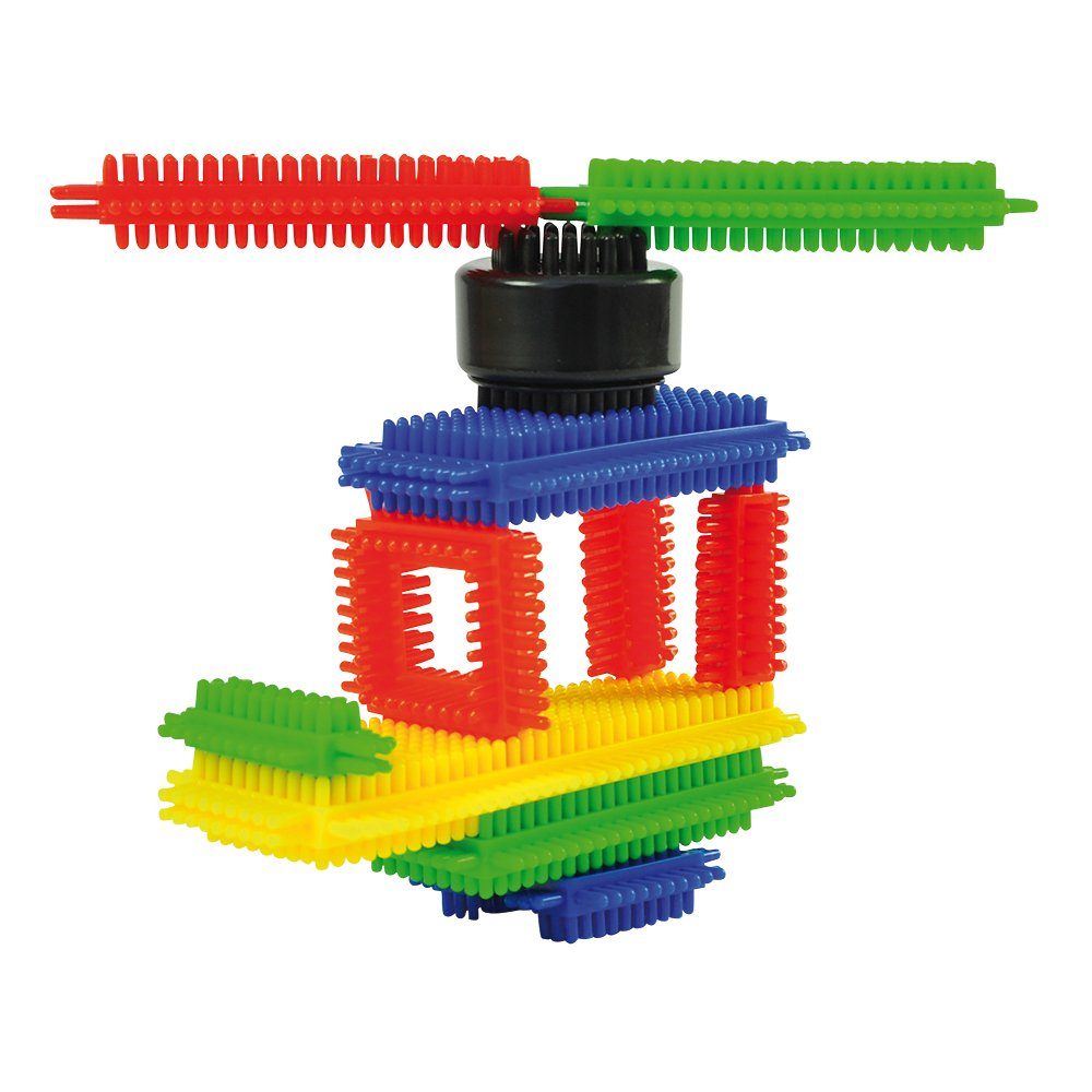 EDUPLAY Lernspielzeug Noppen Bausteine aus Kunststoff 108 Teile mit Aufbewahrungsbox (108-St) – Bild 3 von 5